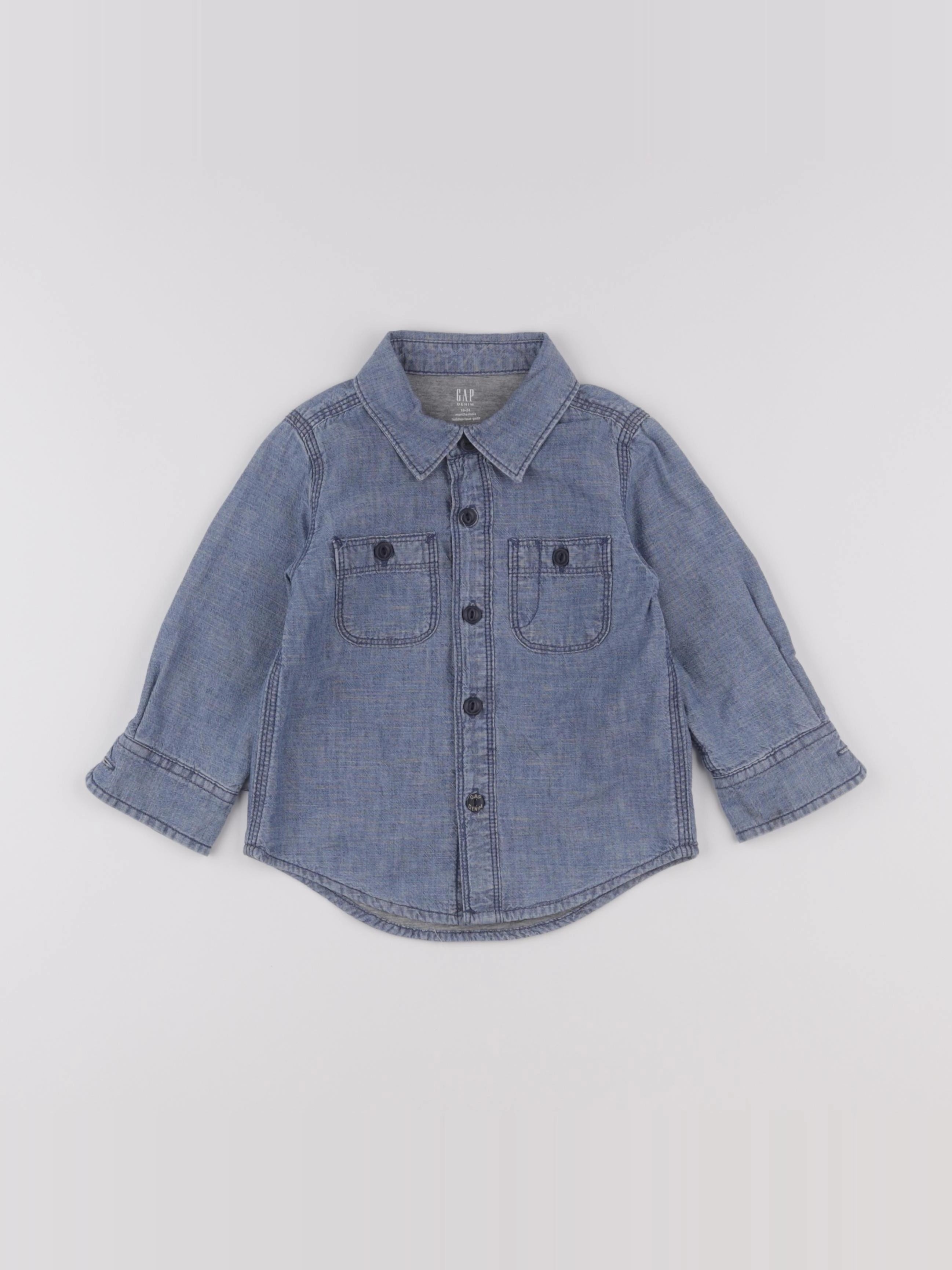 GAP - chemise bleu - 18/24 mois
