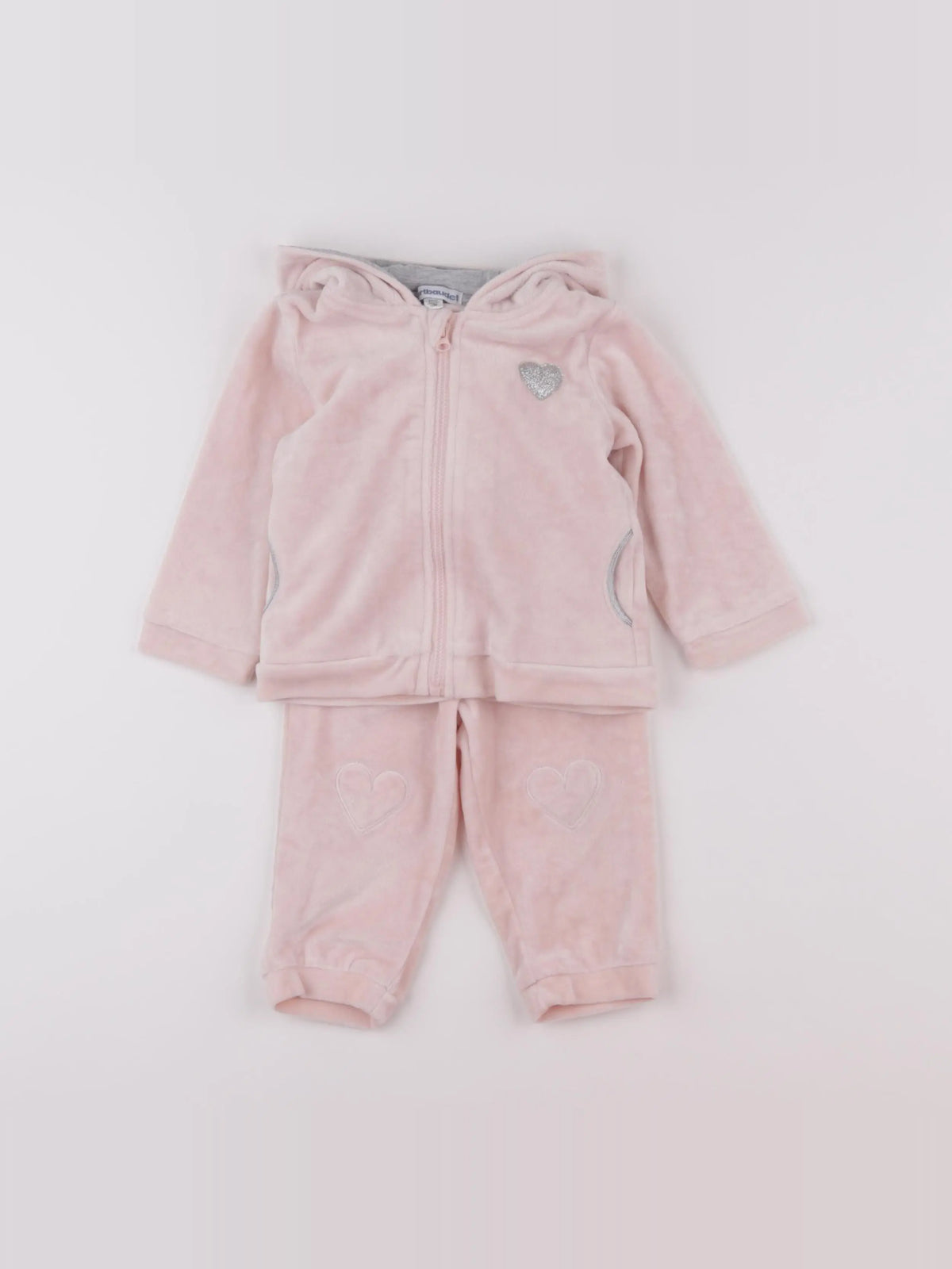 Vertbaudet - ensemble rose - 12 mois