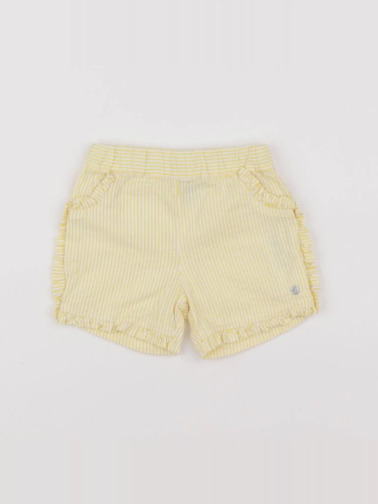Petit Bateau - short jaune - 6 mois