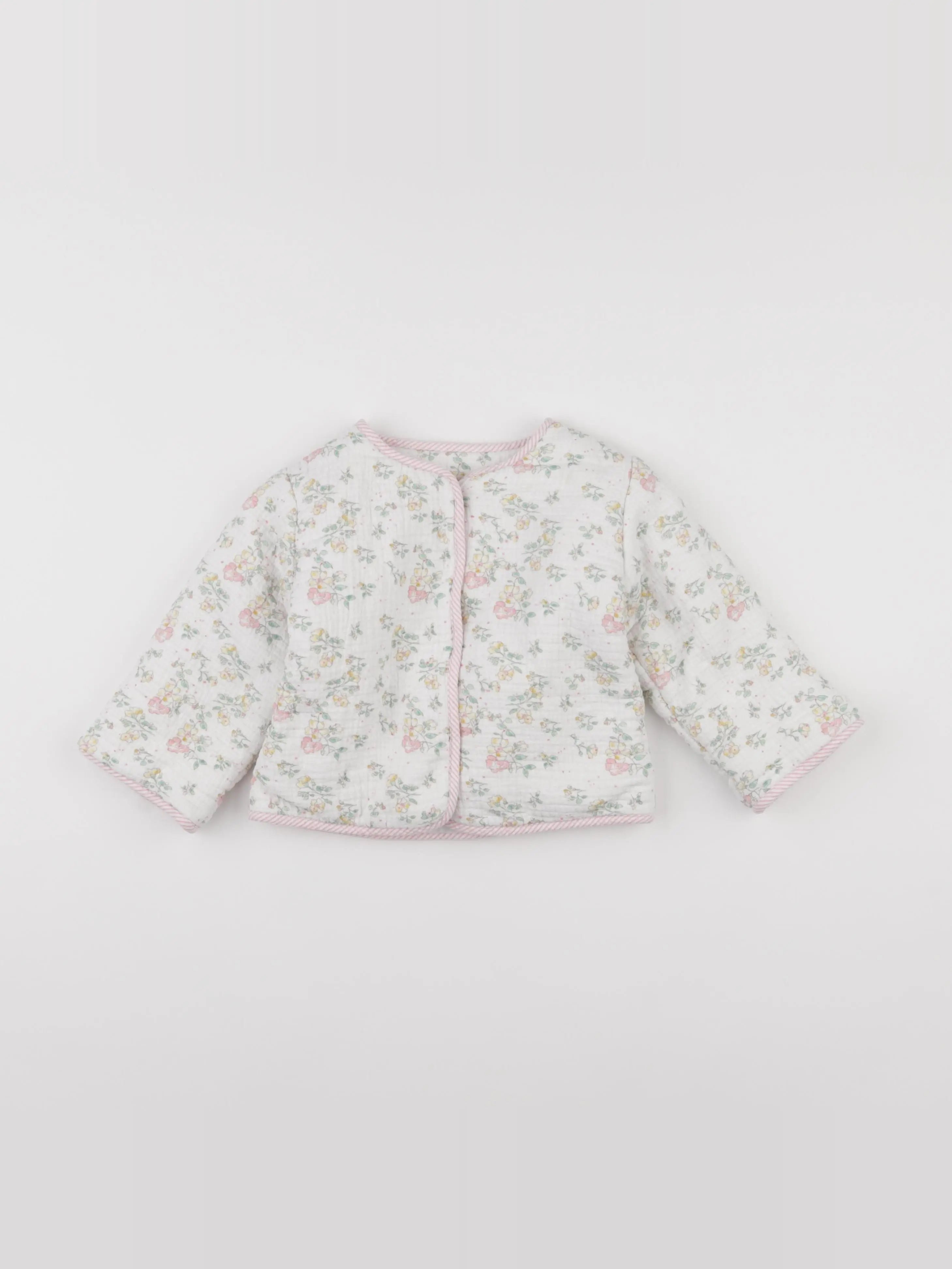 Bonton - veste doublé blanc - 18 mois