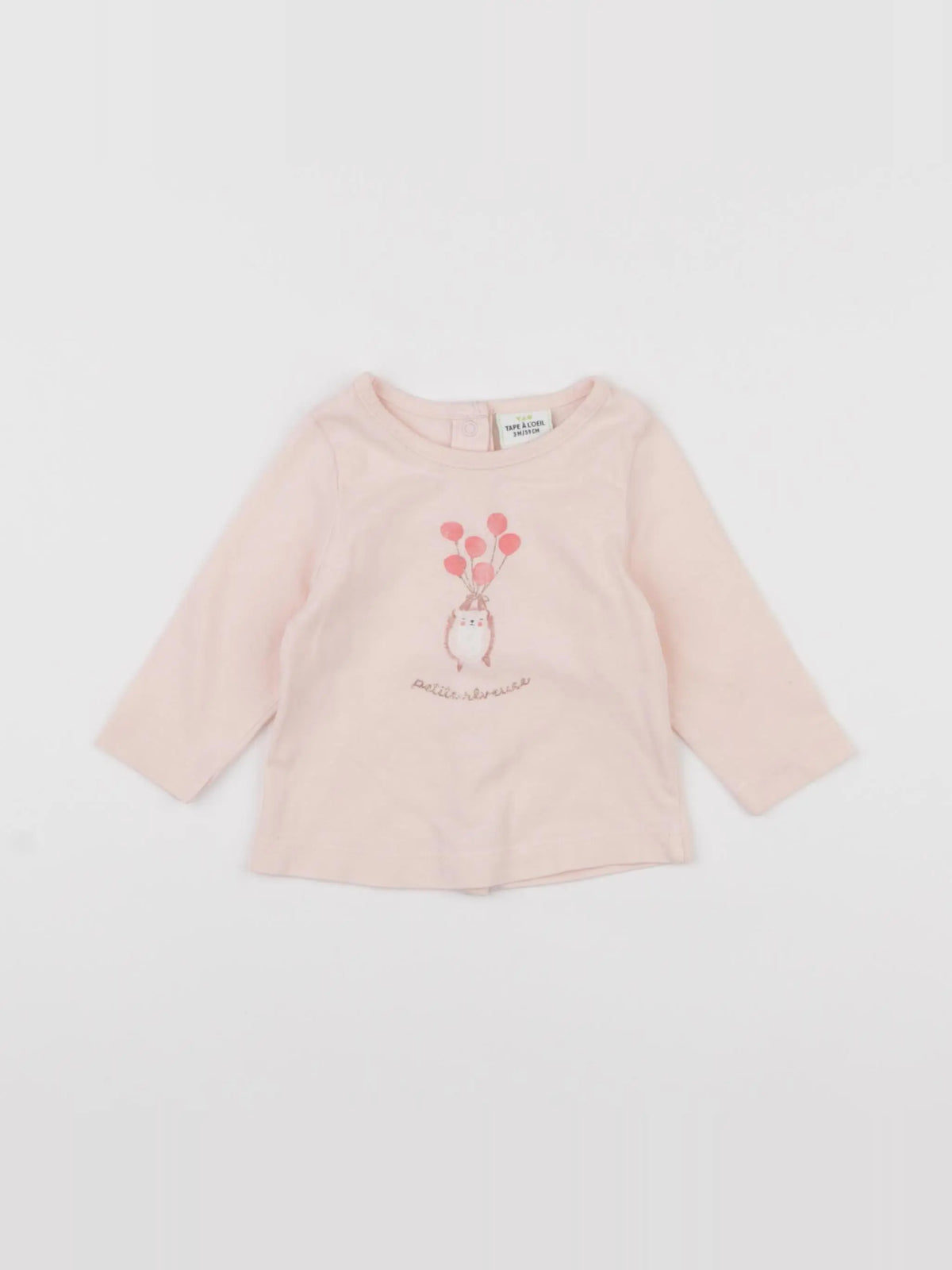 Tape à l'oeil - tee-shirt rose - 3 mois