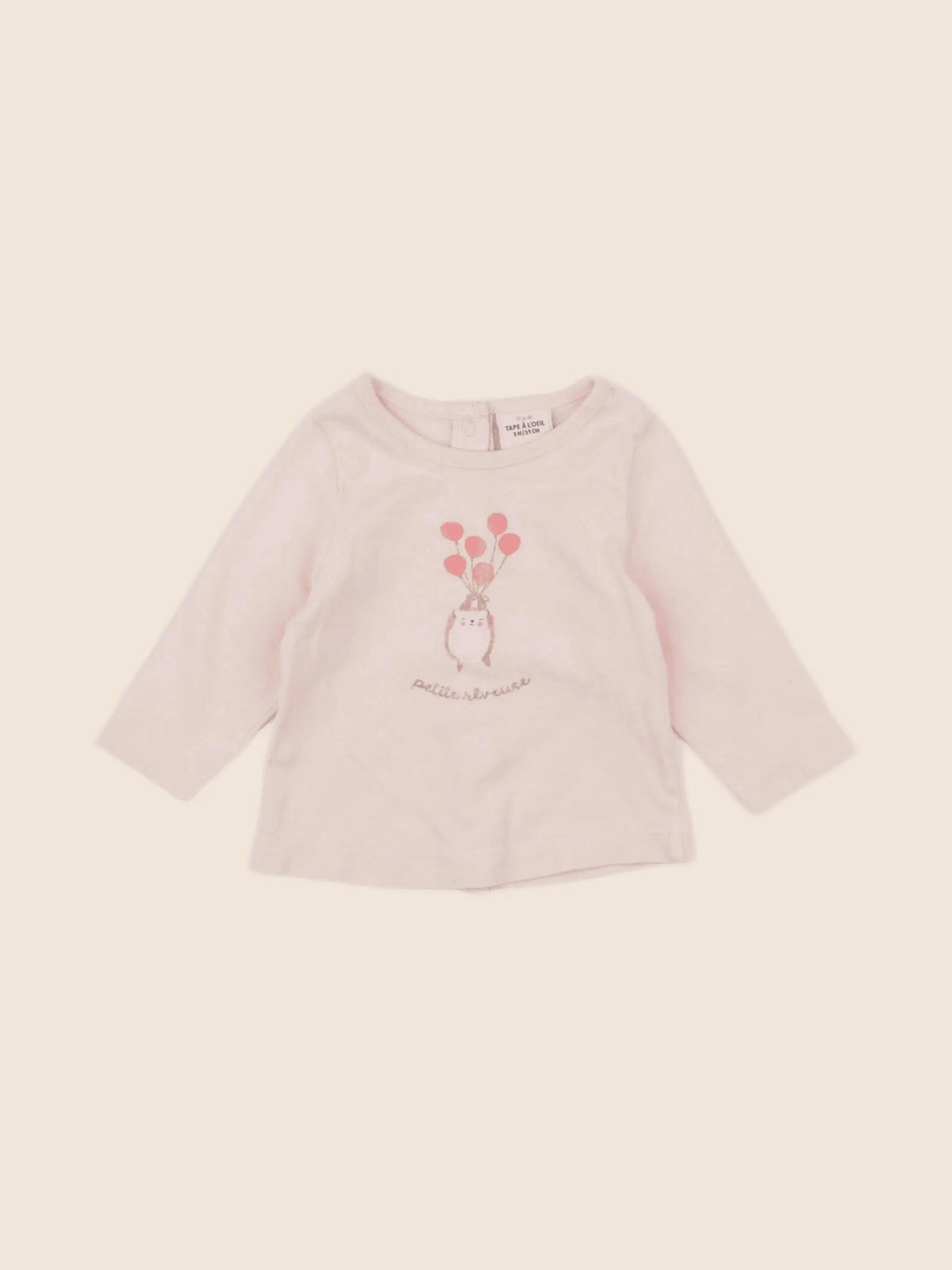 Tape à l'oeil - tee-shirt rose - 3 mois