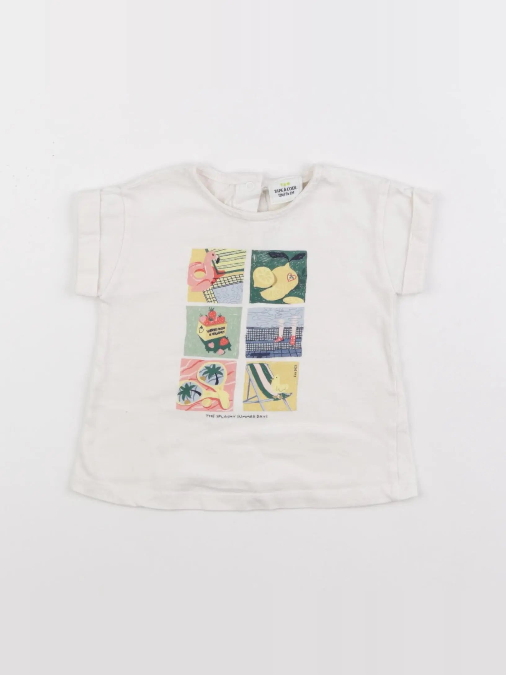 Tape à l'oeil - tee-shirt blanc - 12 mois