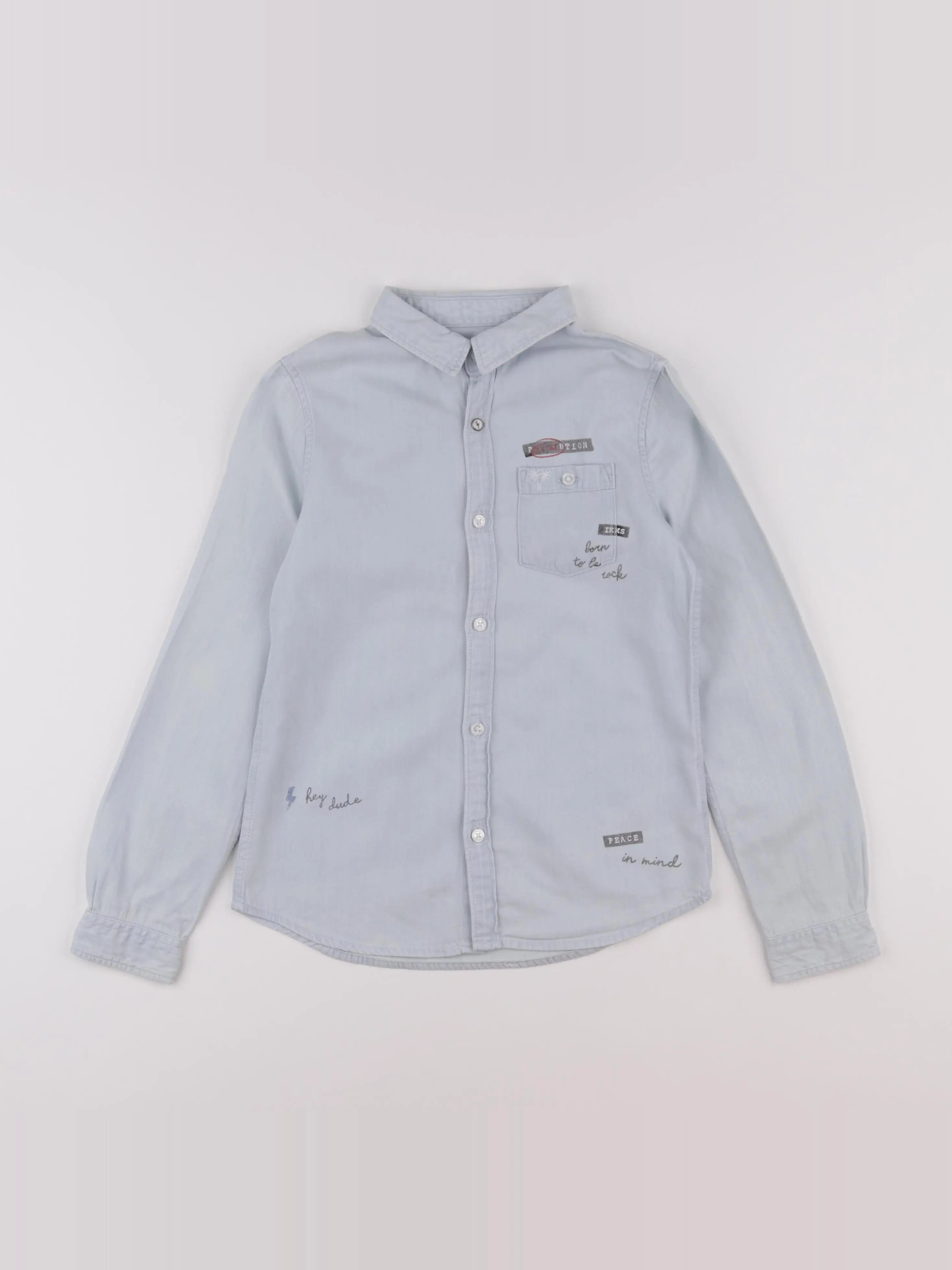 IKKS - chemise bleu - 8 ans