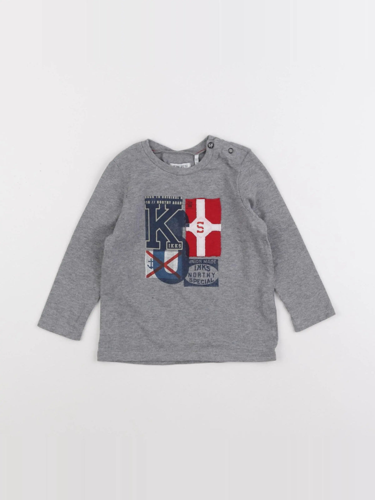 IKKS - tee-shirt gris - 18 mois