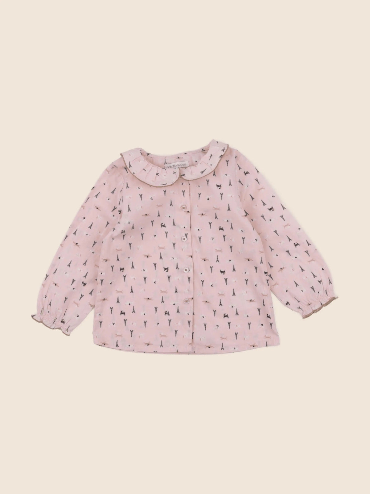 Vertbaudet - chemise rose - 2 ans