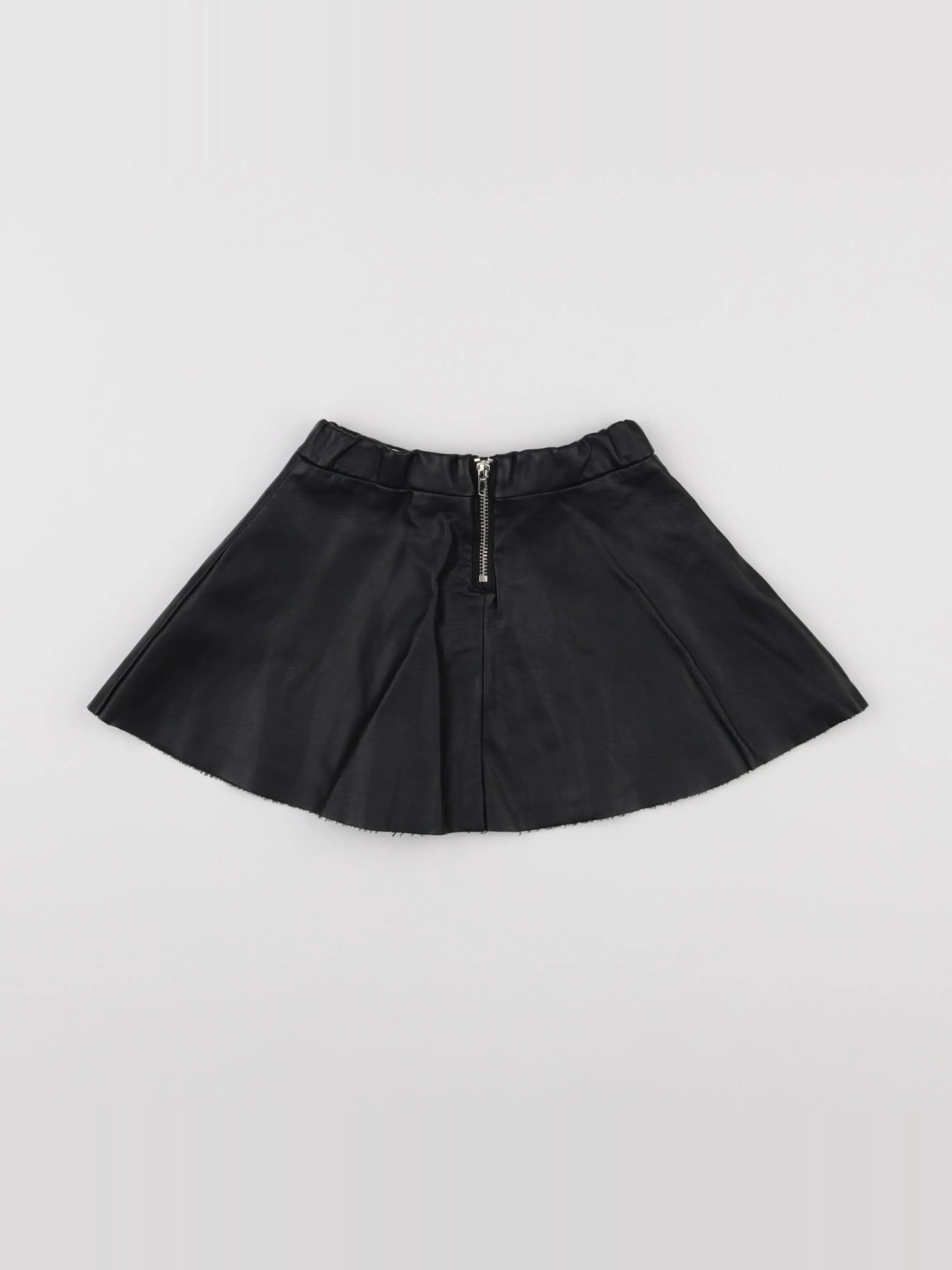 H&M - jupe simili cuir noir - 3/4 ans