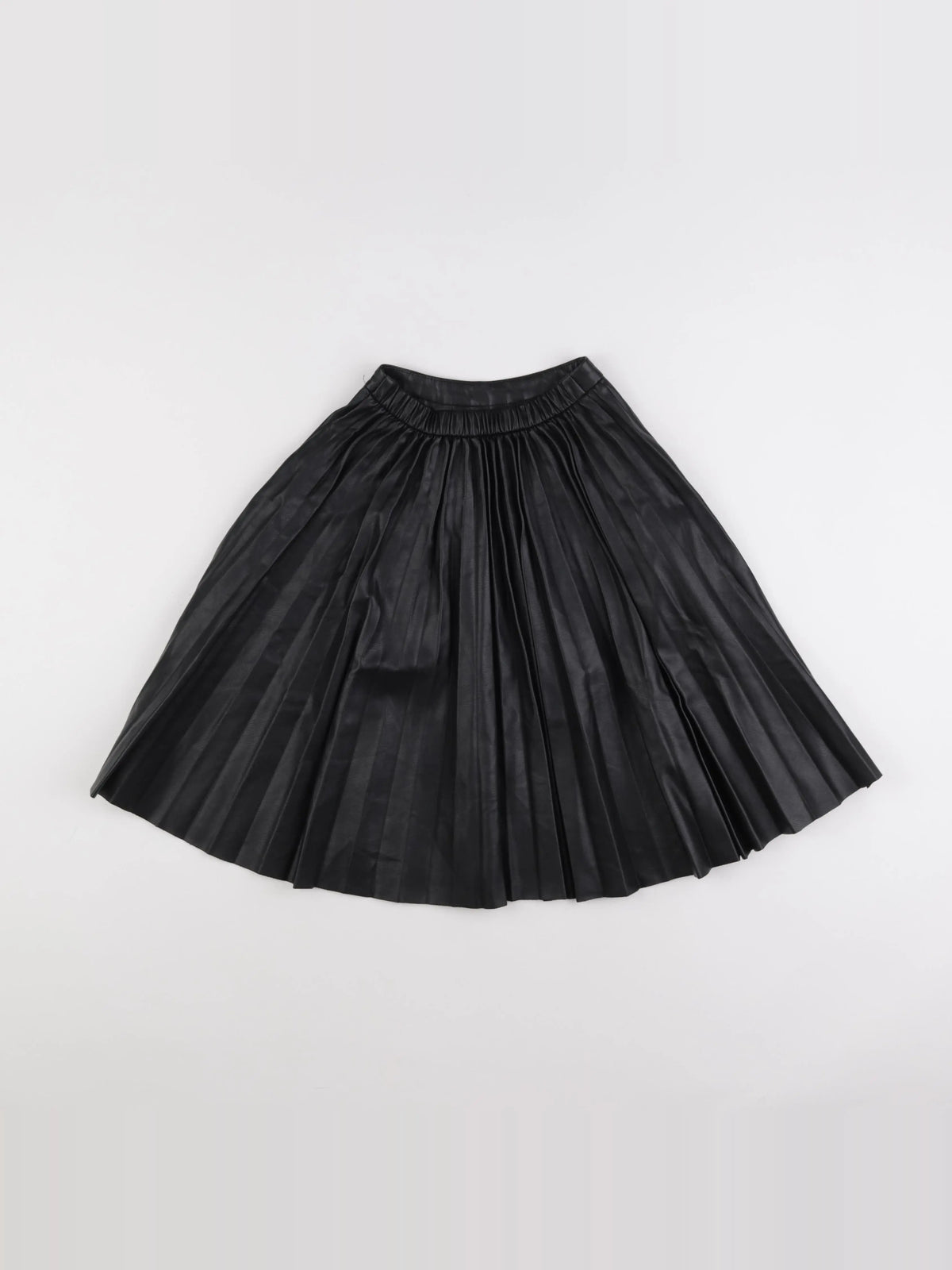 Zara - jupe simili cuir noir - 6 ans
