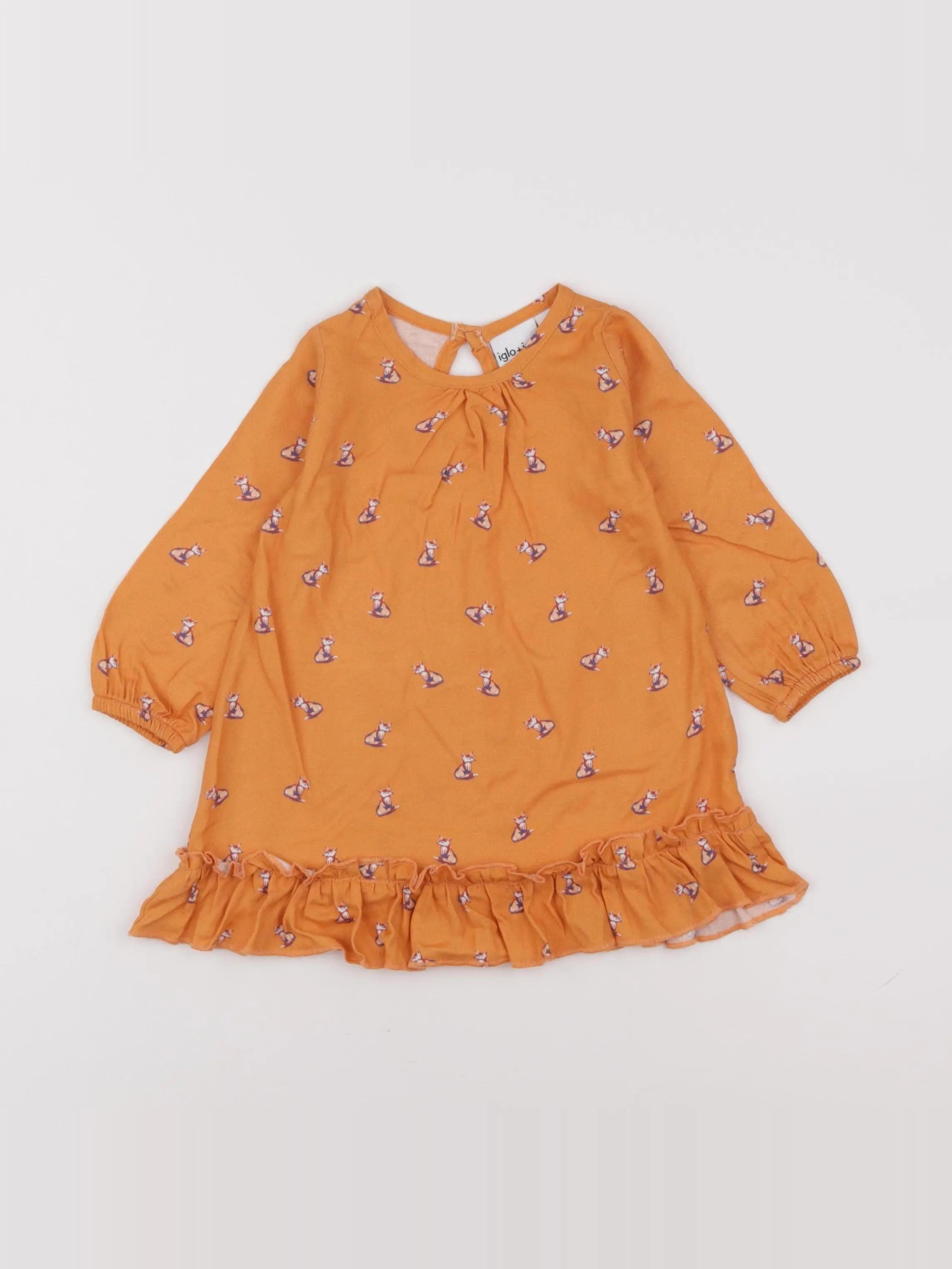 Iglo + Indi - robe orange - 24/36 mois