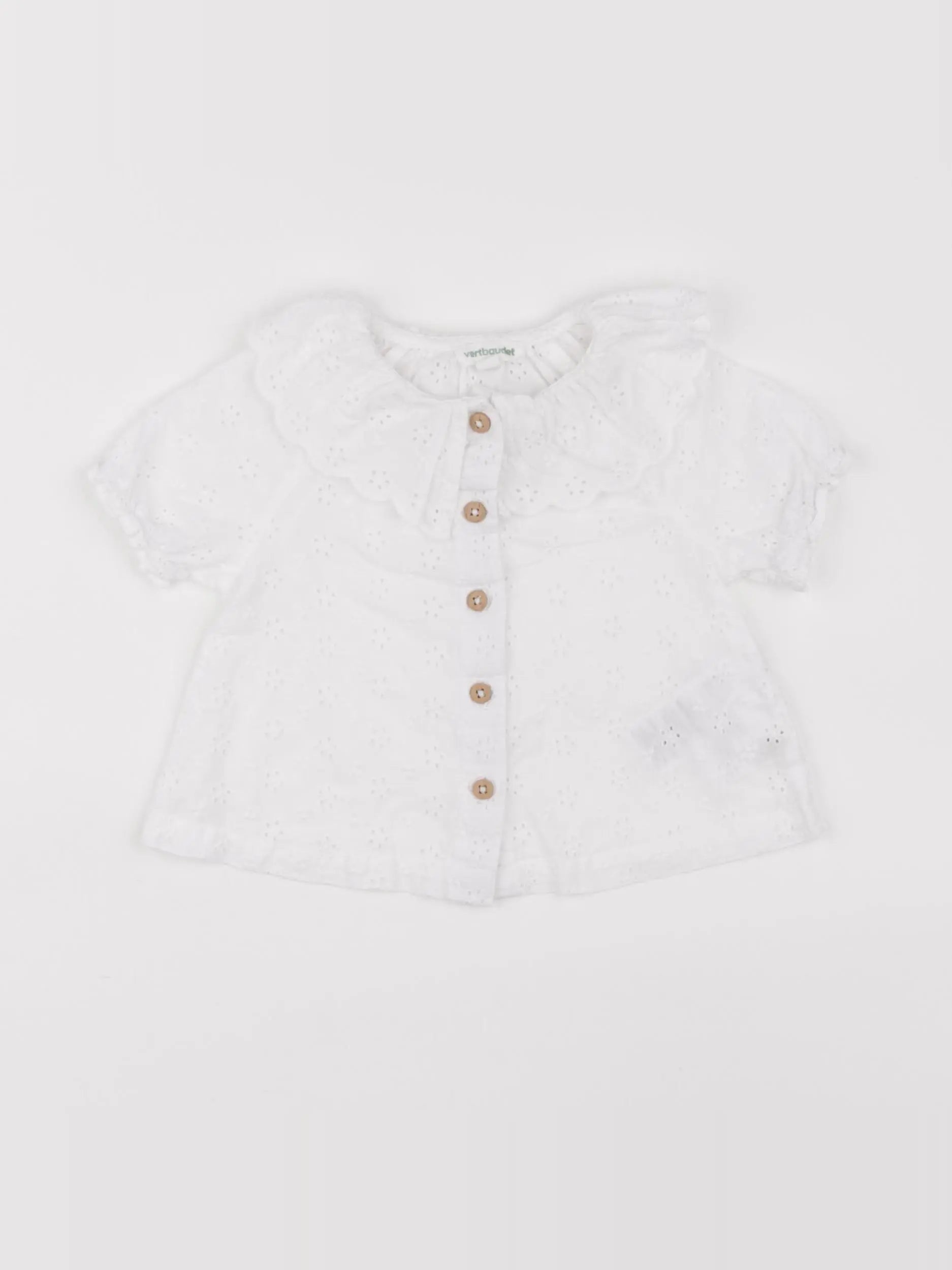 Vertbaudet - blouse blanc - 12 mois