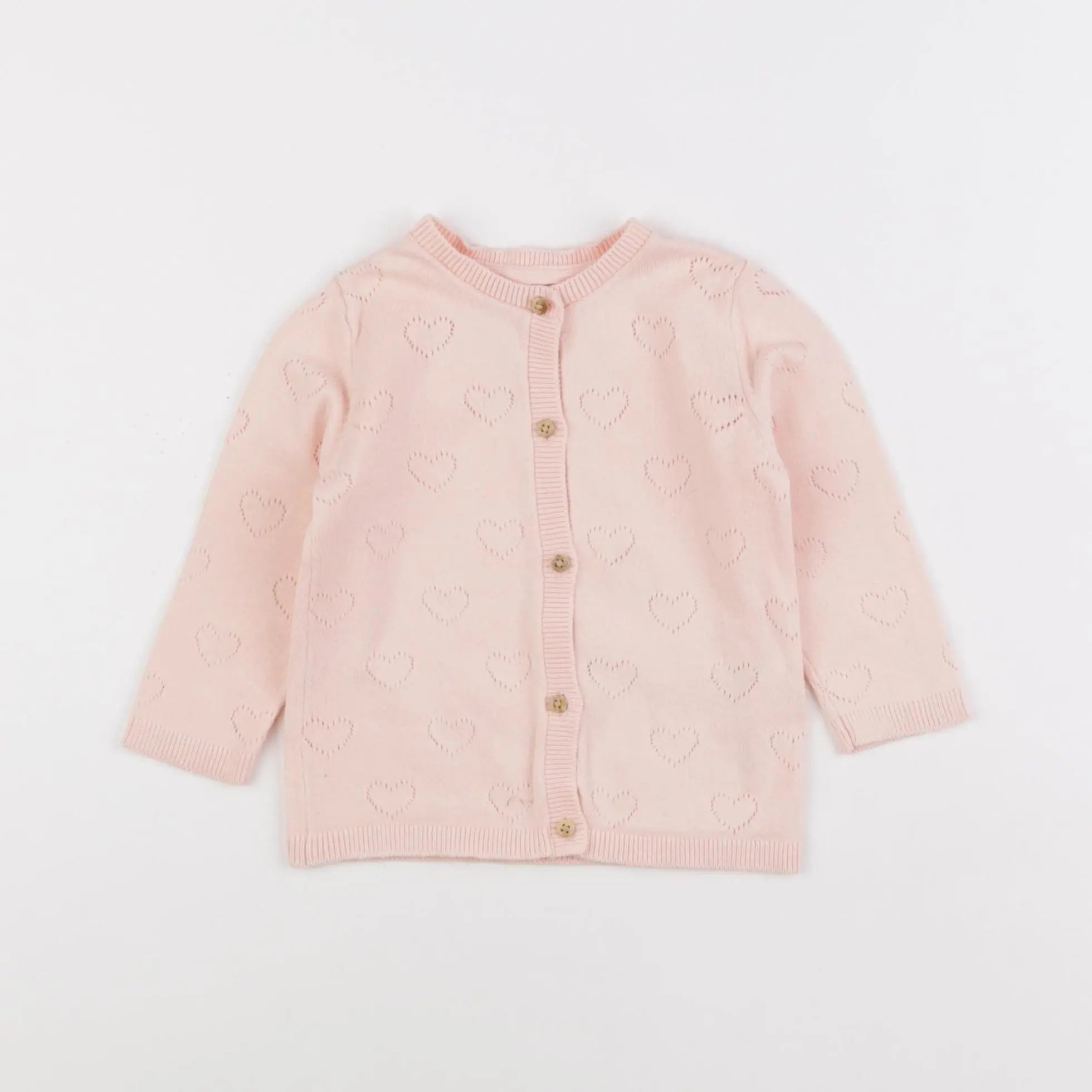 Vertbaudet - gilet rose - 9 mois