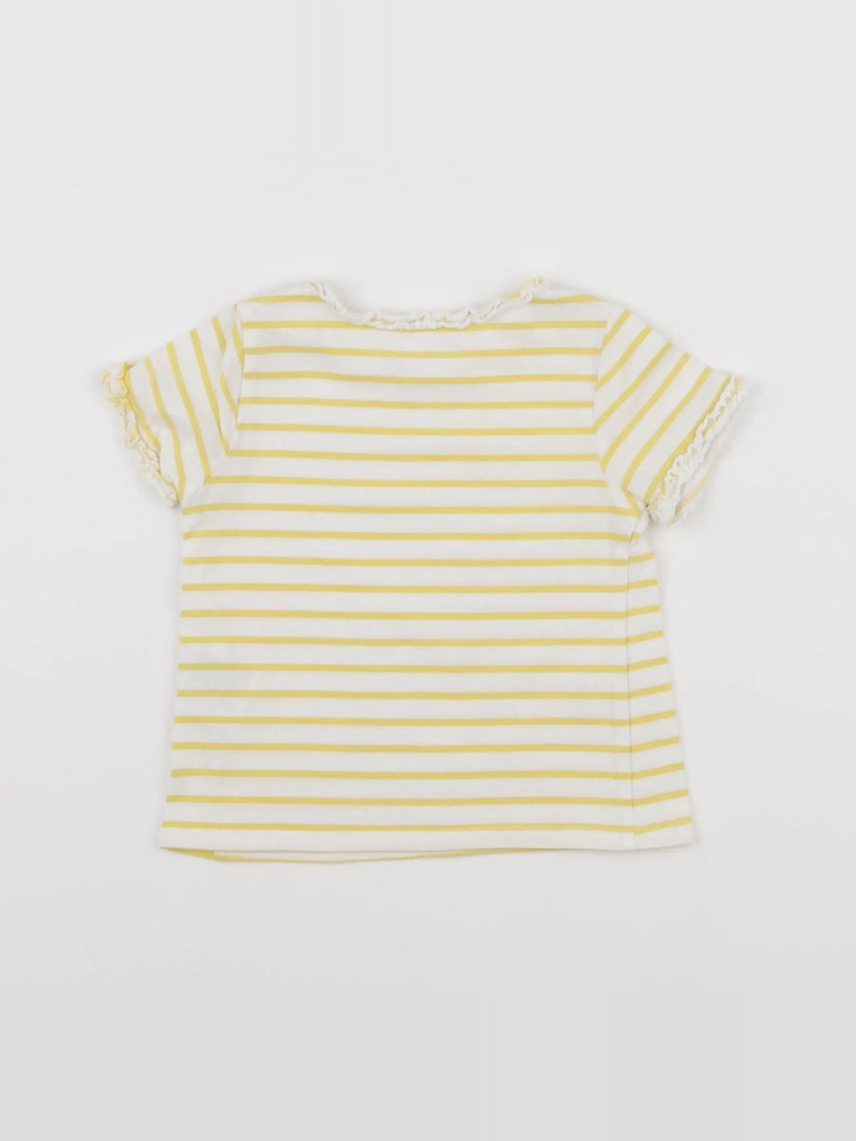 H&M - tee-shirt blanc, jaune - 3/6 mois