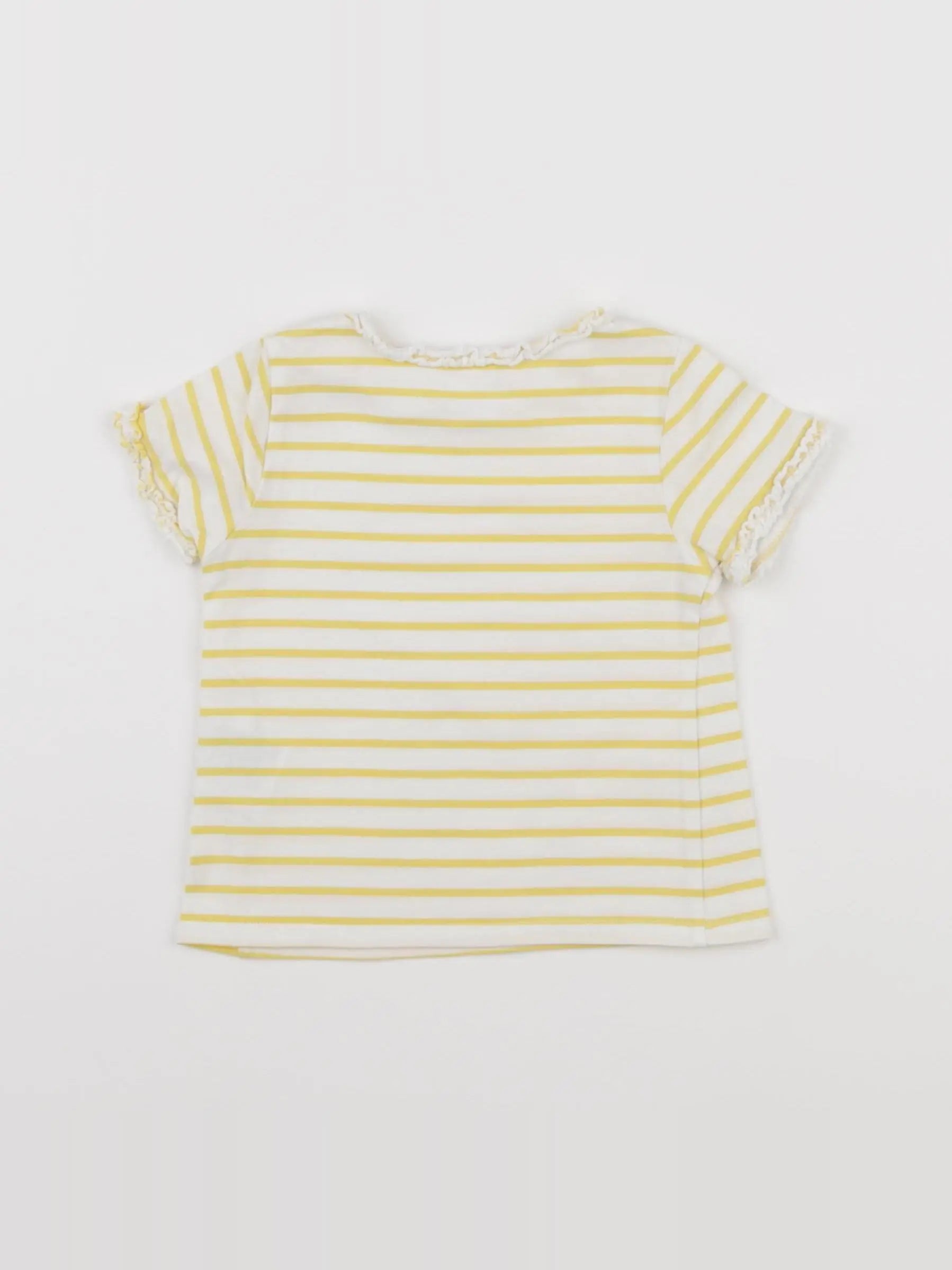 H&M - tee-shirt blanc, jaune - 3/6 mois