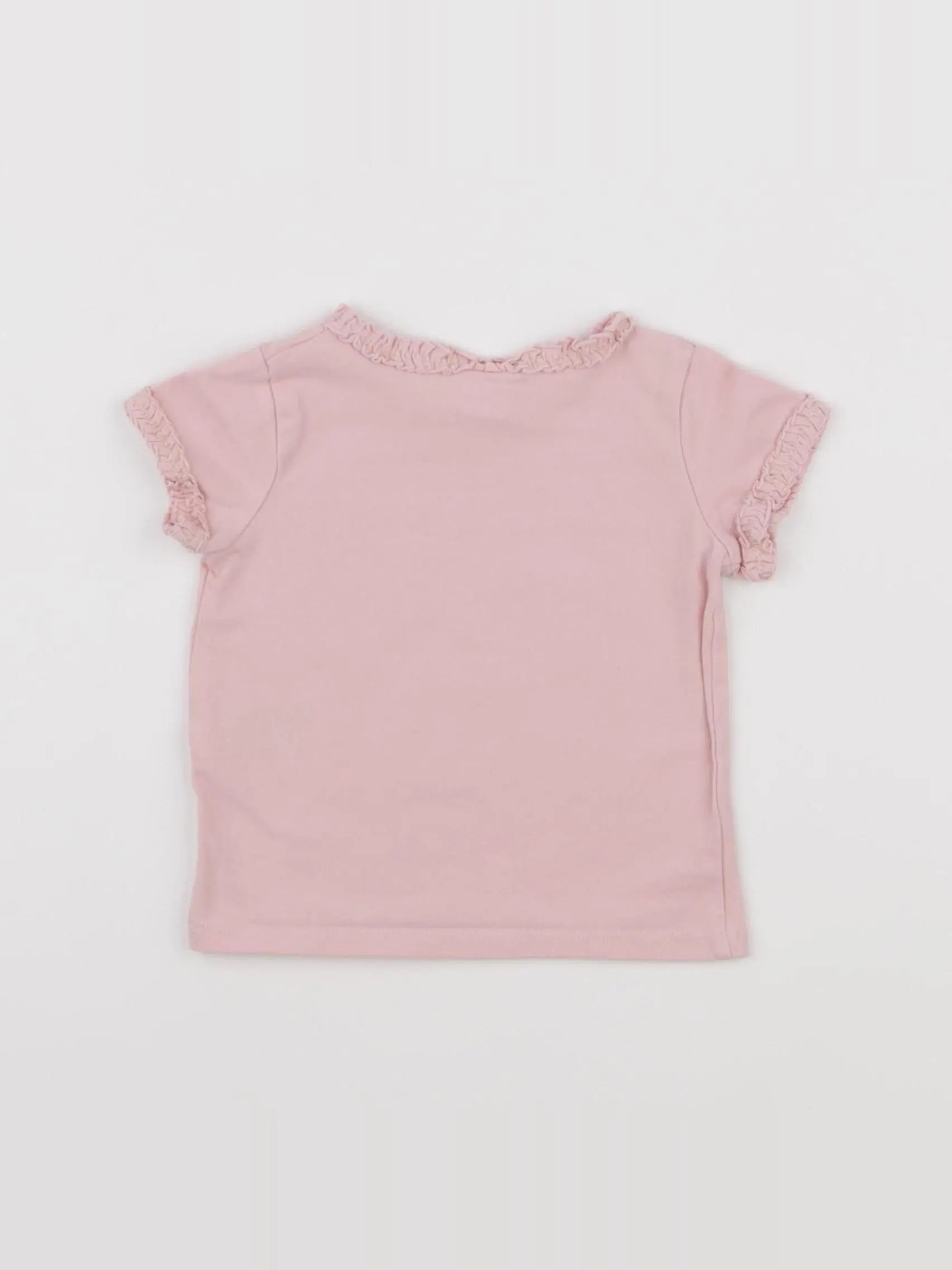 H&M - tee-shirt rose - 6 mois