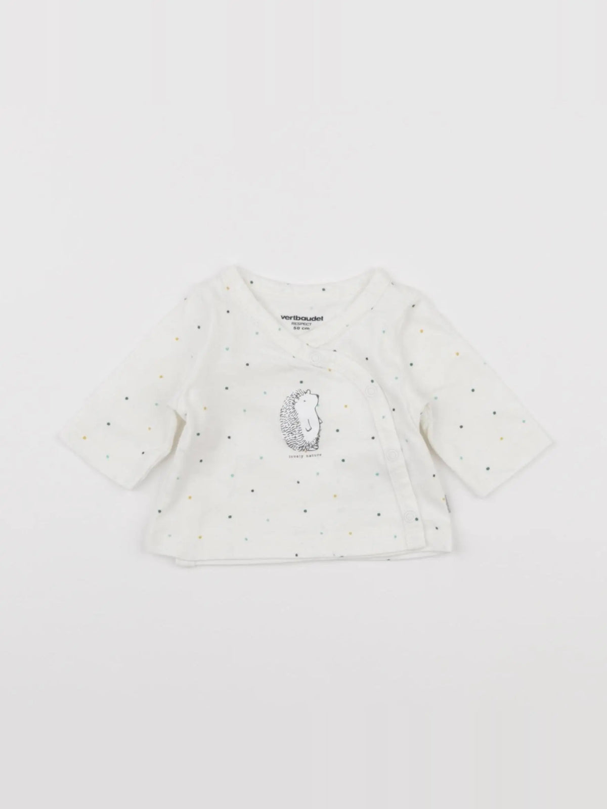 Vertbaudet - tee-shirt beige - 0 mois