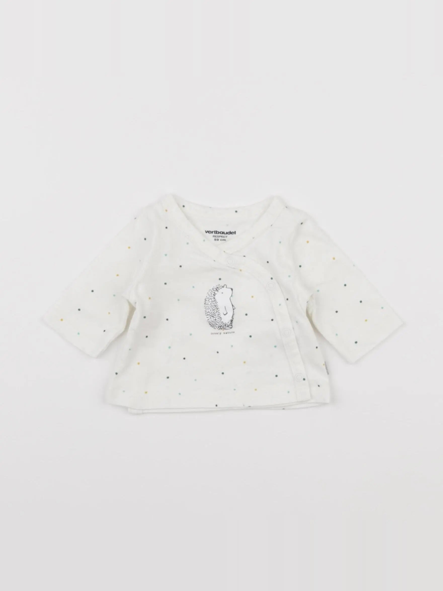 Vertbaudet - tee-shirt beige - 0 mois