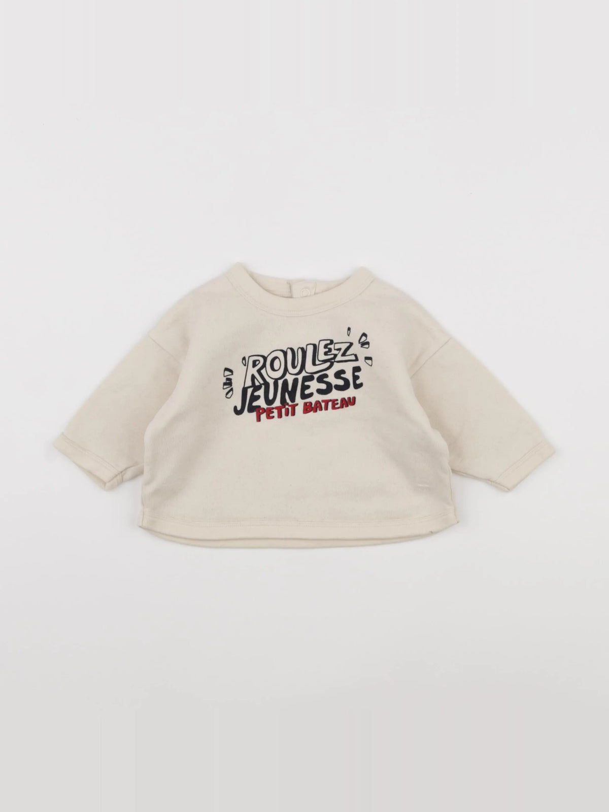 Petit Bateau - sweat beige - 6 mois