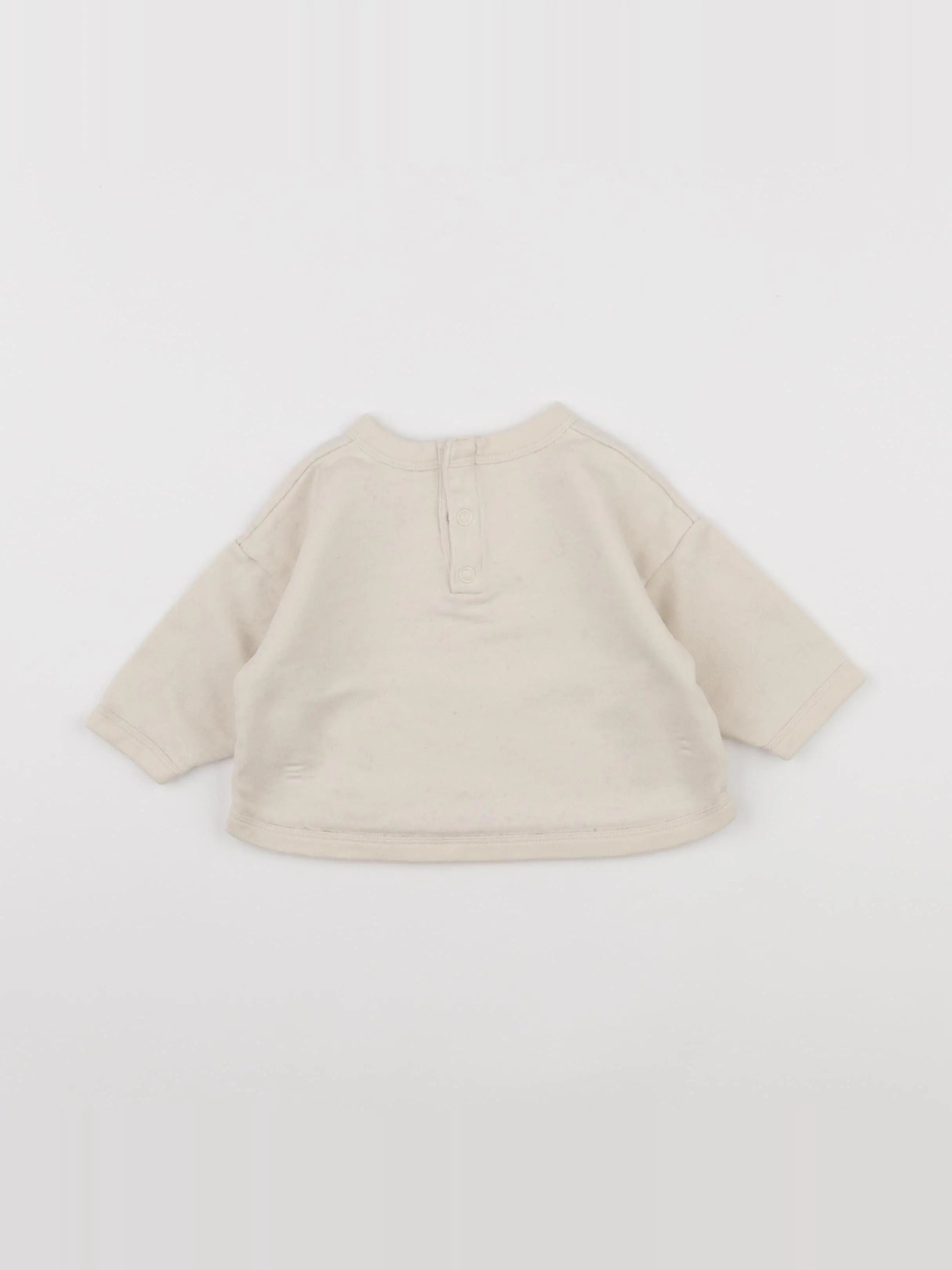 Petit Bateau - sweat beige - 6 mois