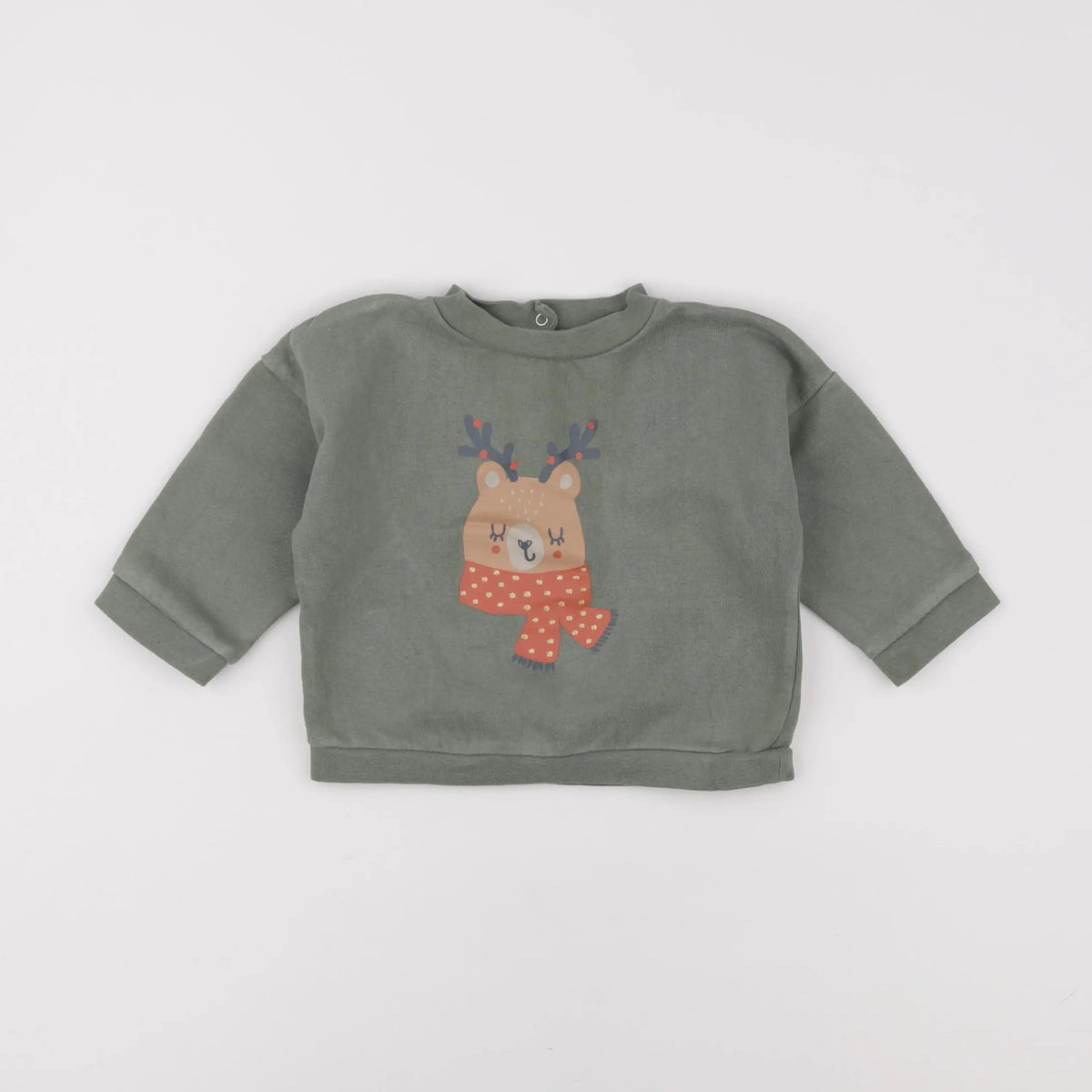 Vertbaudet - sweat vert - 12 mois