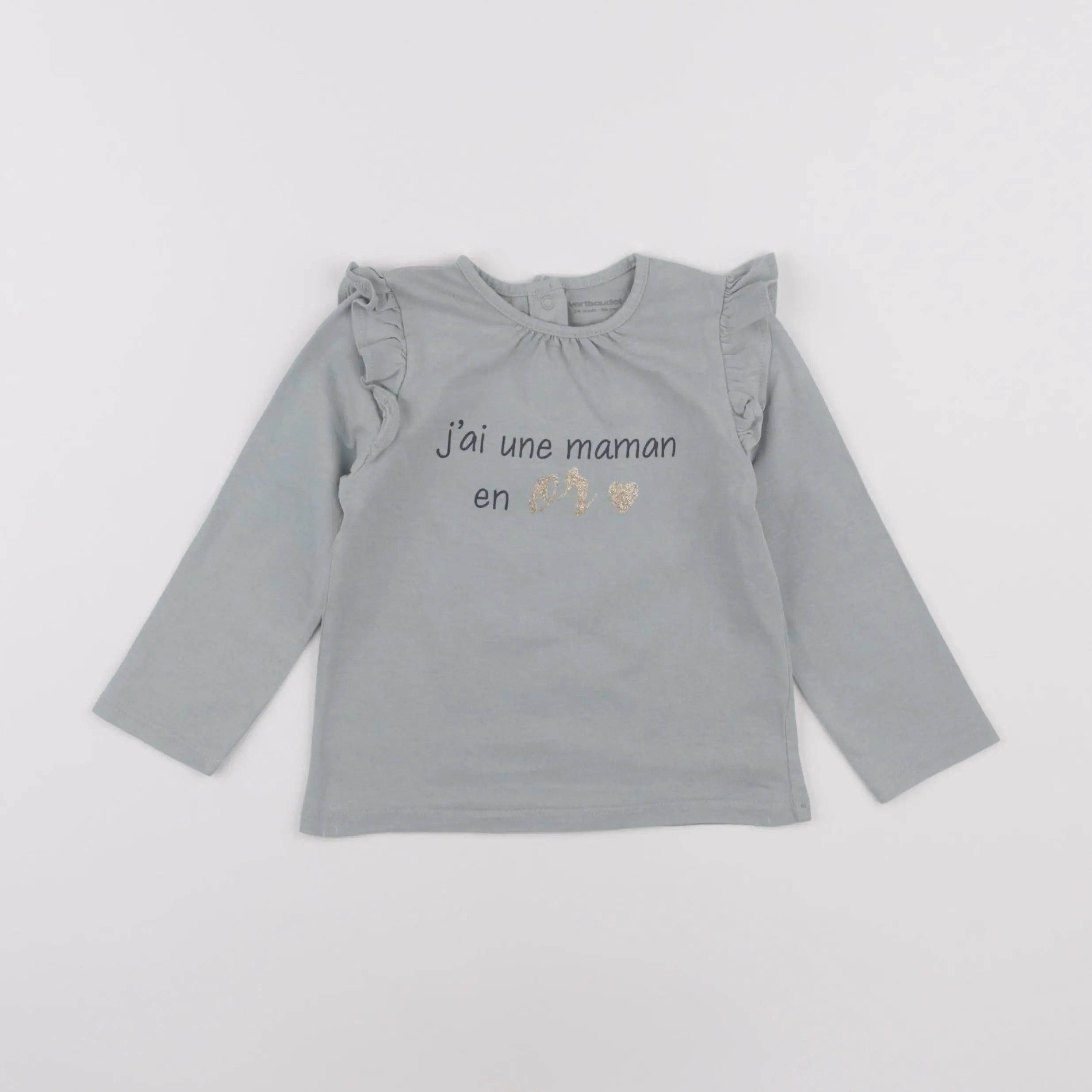 Vertbaudet - tee-shirt bleu - 24 mois