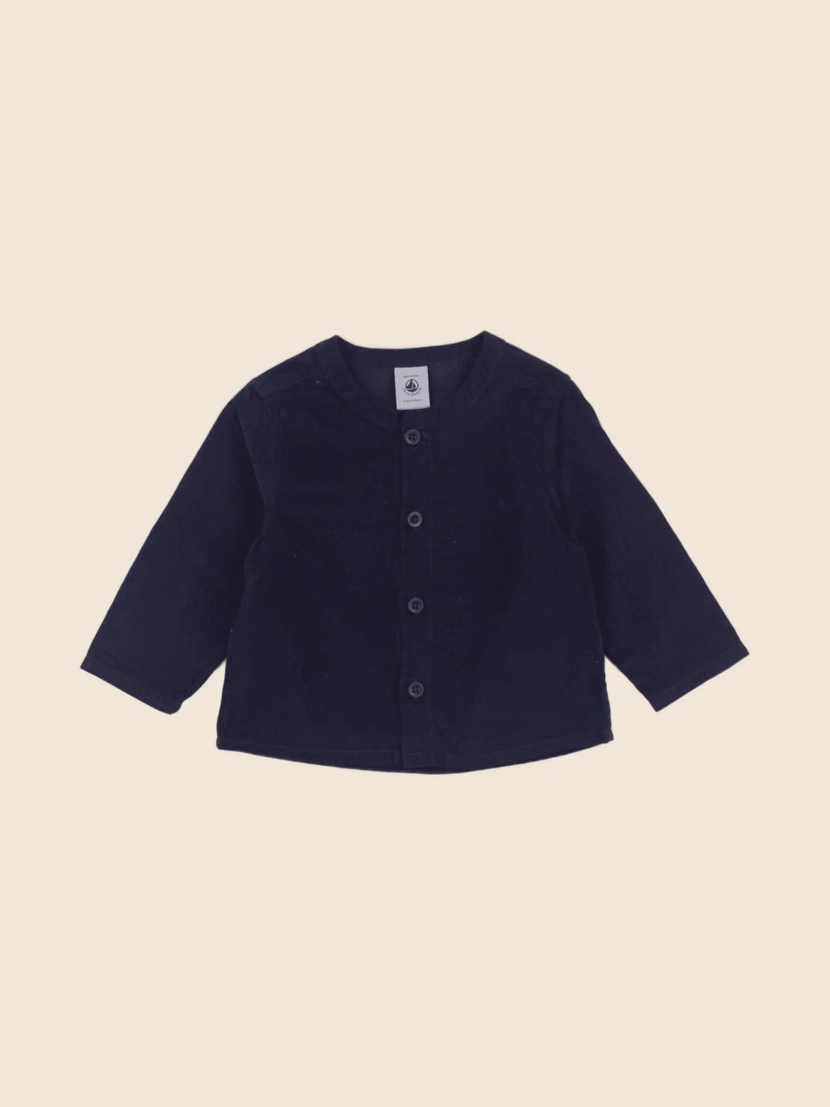 Petit Bateau - chemise bleu - 6 mois