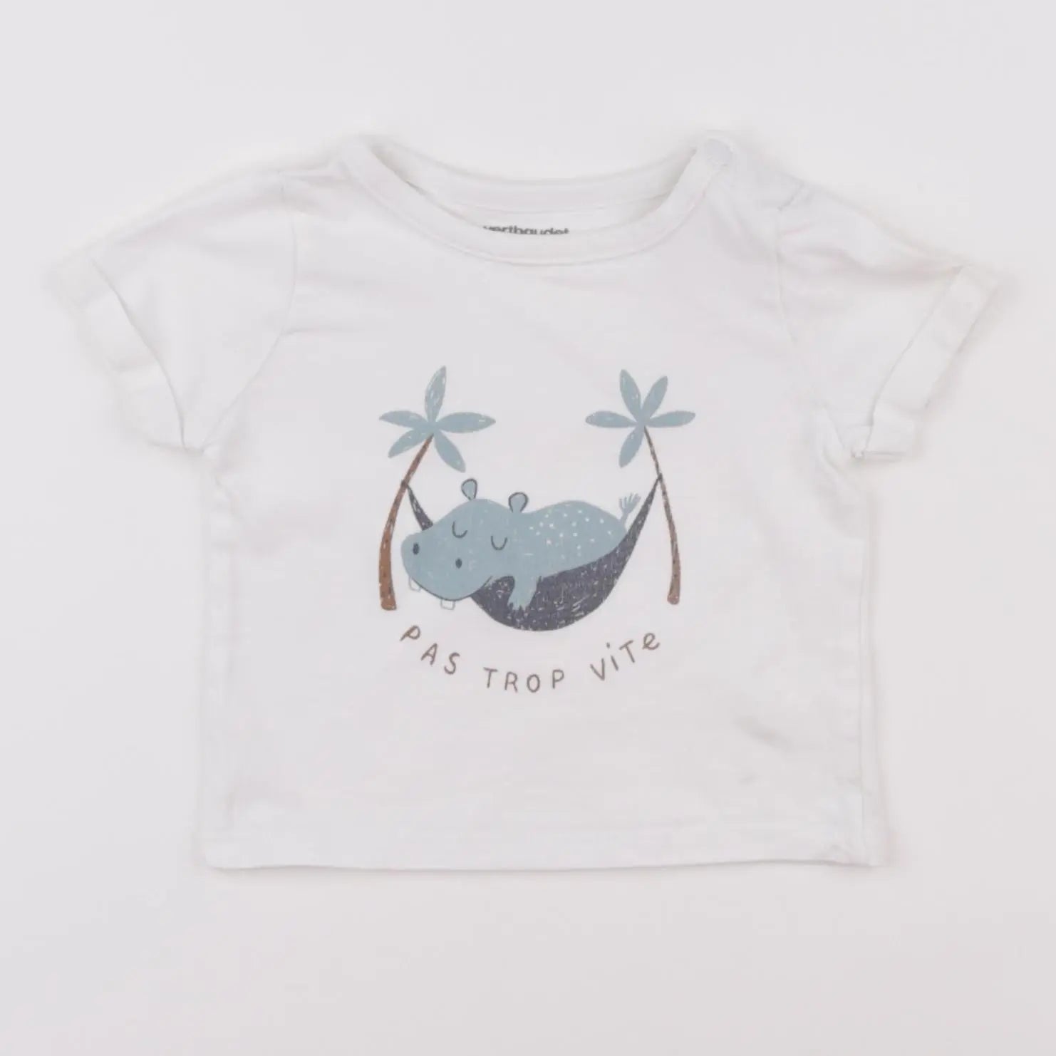 Vertbaudet - tee-shirt blanc - 6 mois