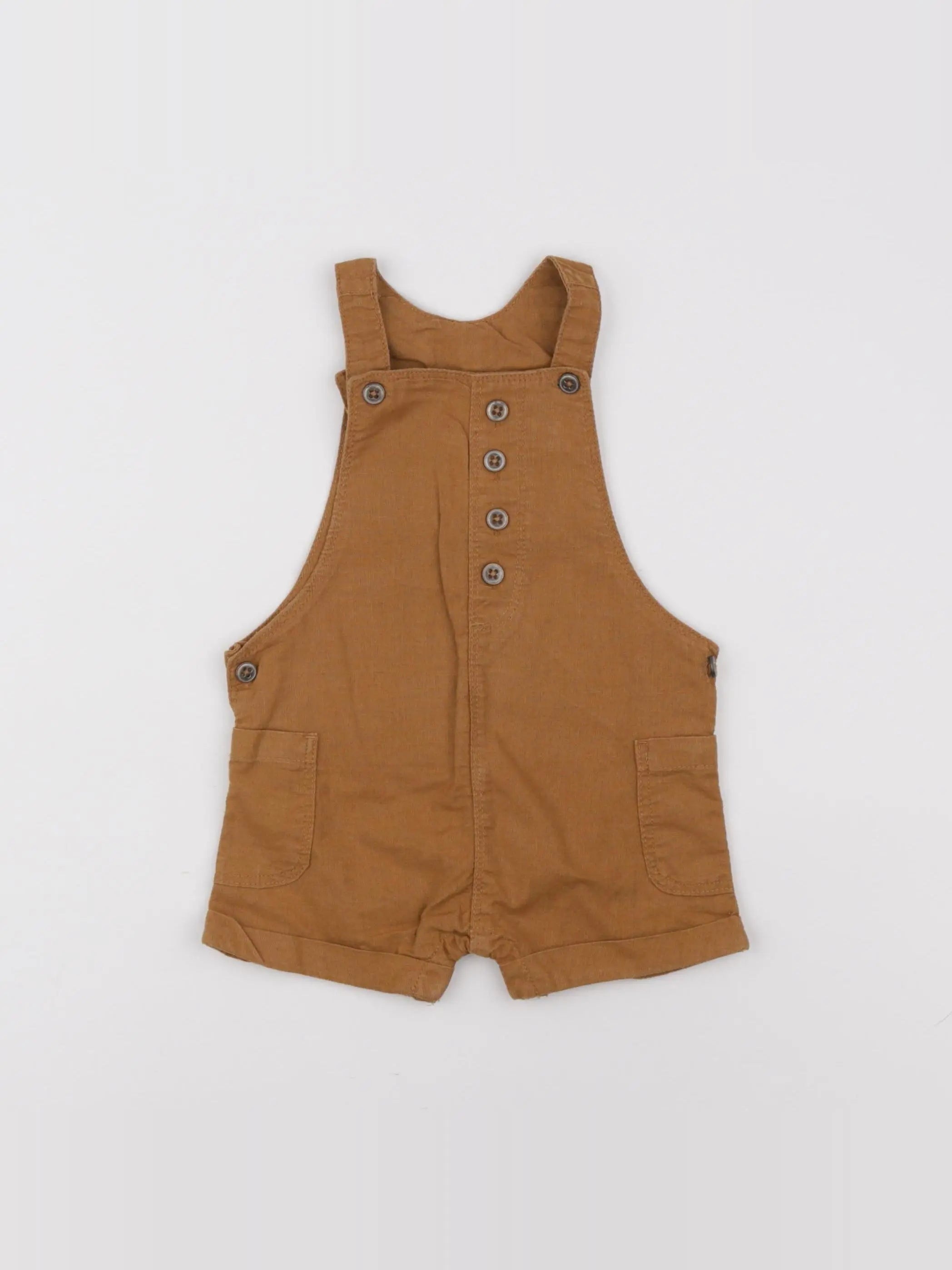 Vertbaudet - salopette marron - 12 mois