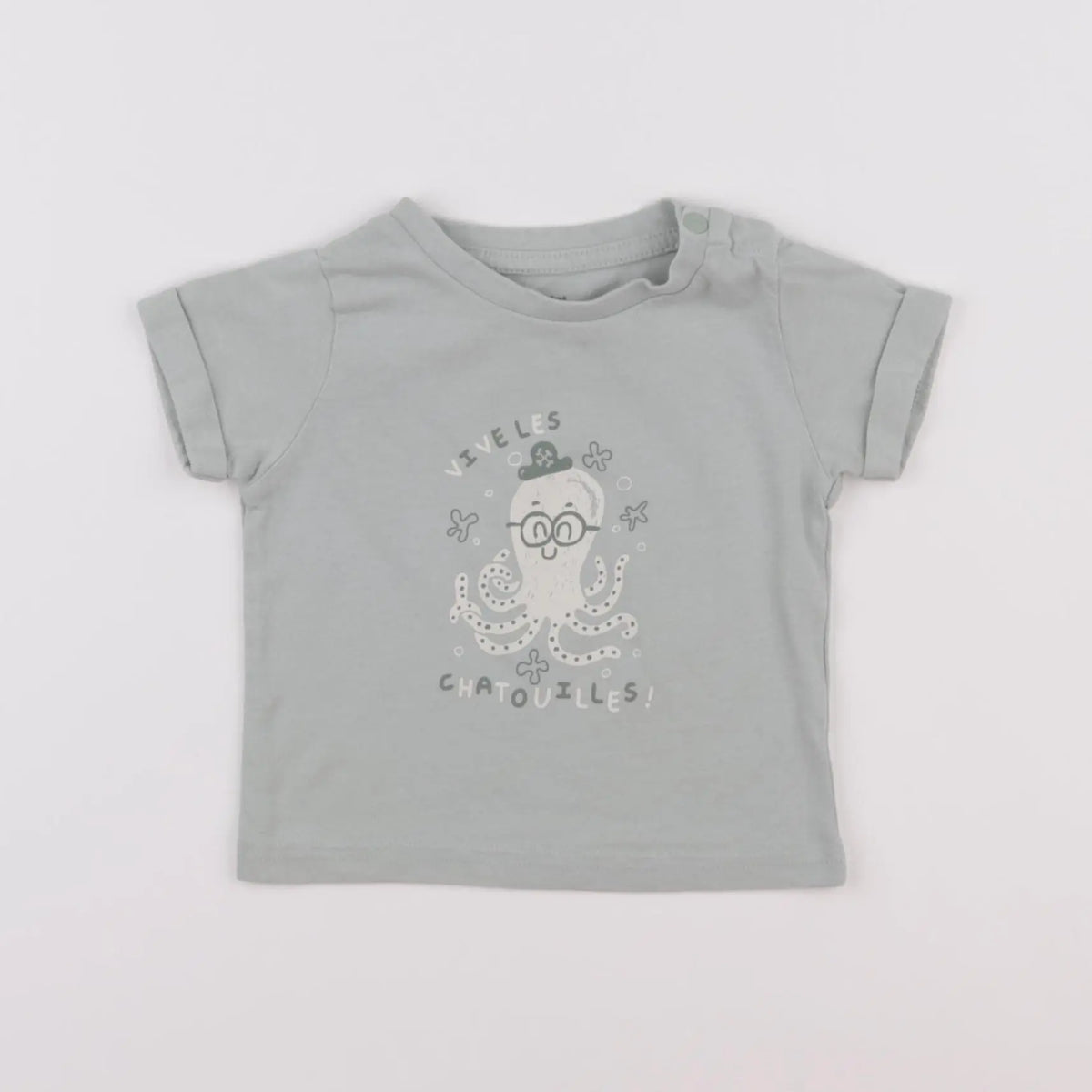 Vertbaudet - tee-shirt vert - 6 mois
