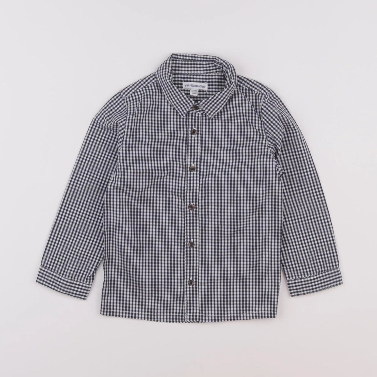 Vertbaudet - chemise bleu, blanc - 3 ans