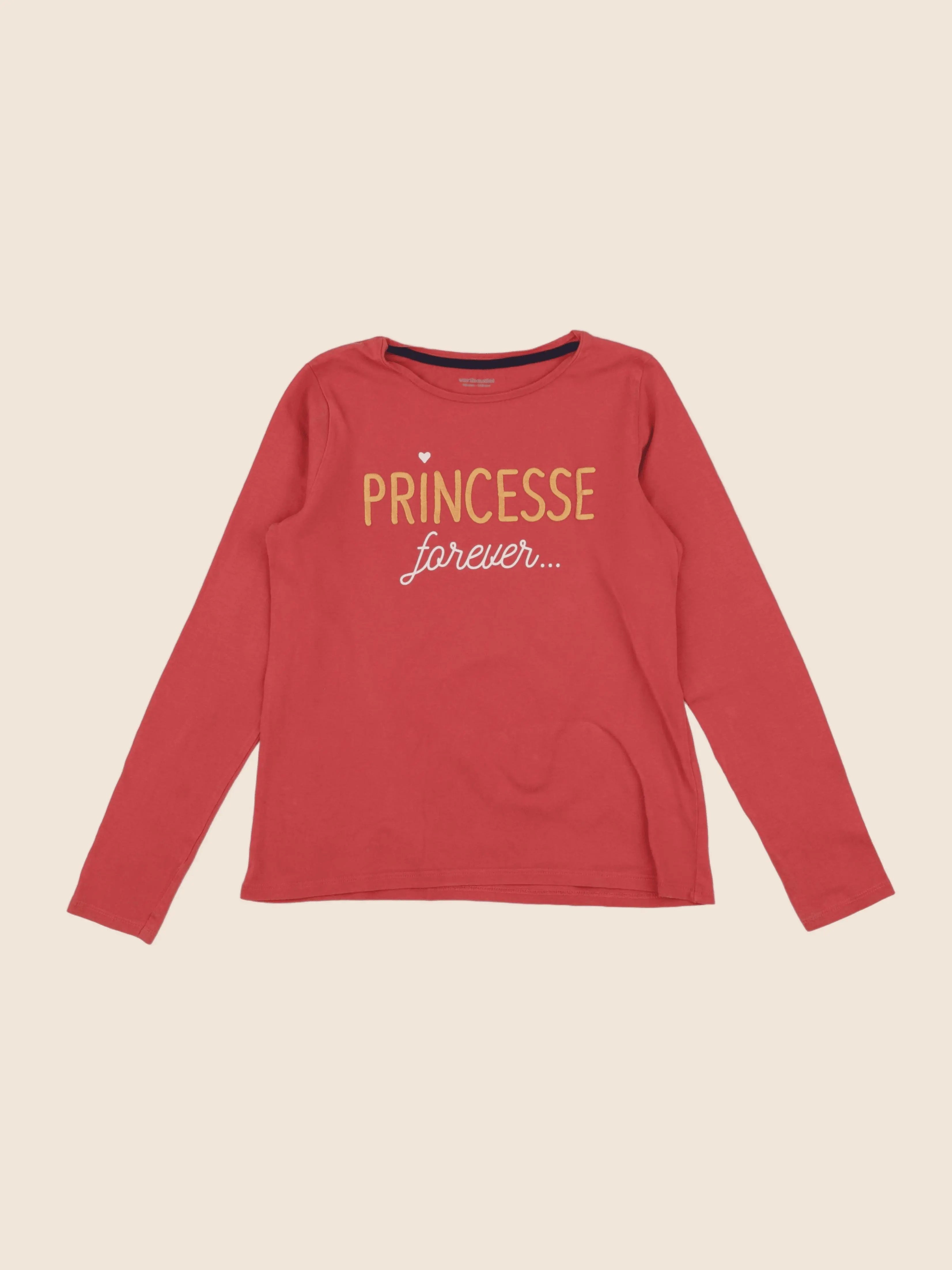 Vertbaudet - tee-shirt rouge - 10 ans