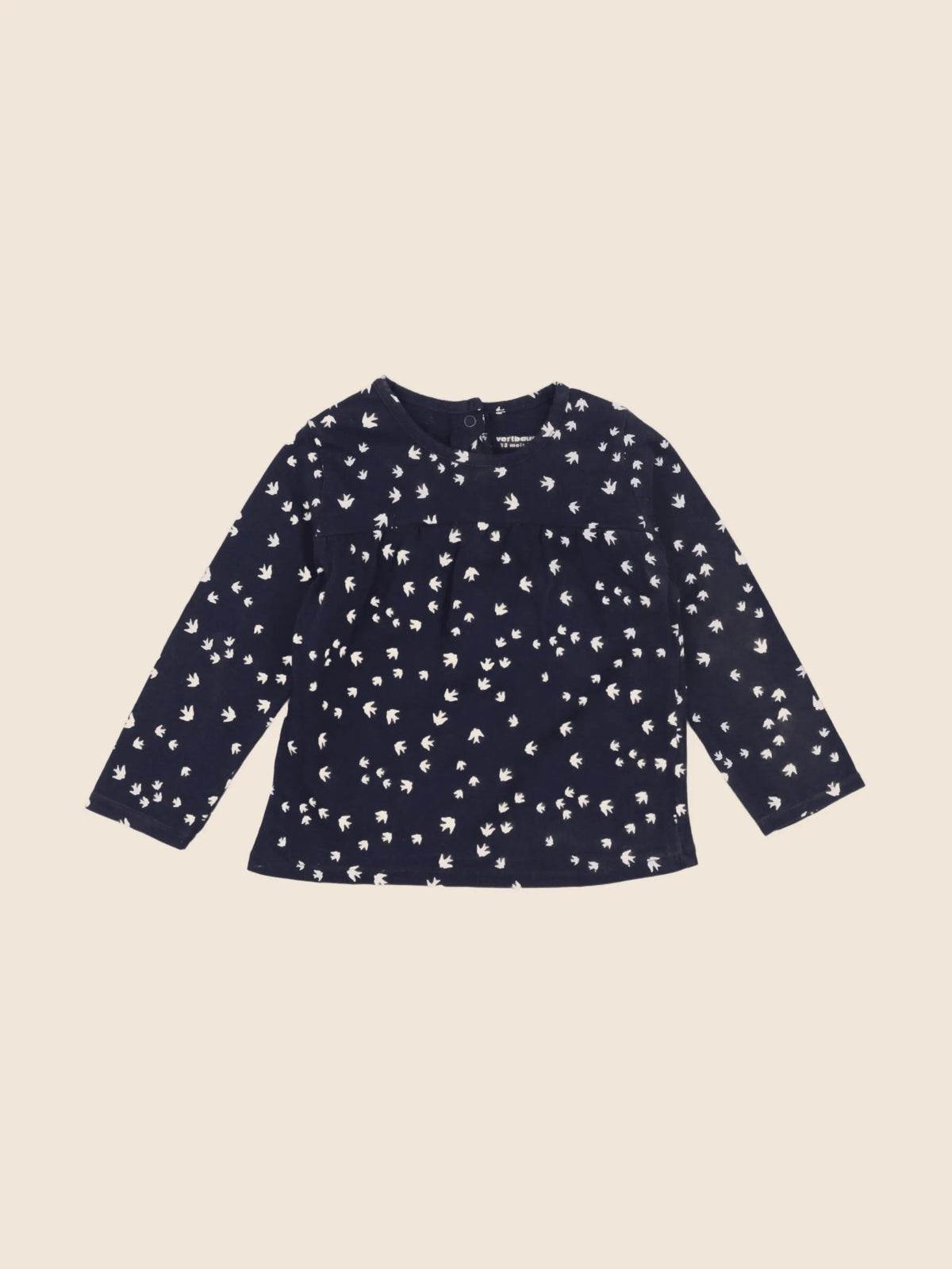 Vertbaudet - tee-shirt bleu - 12 mois