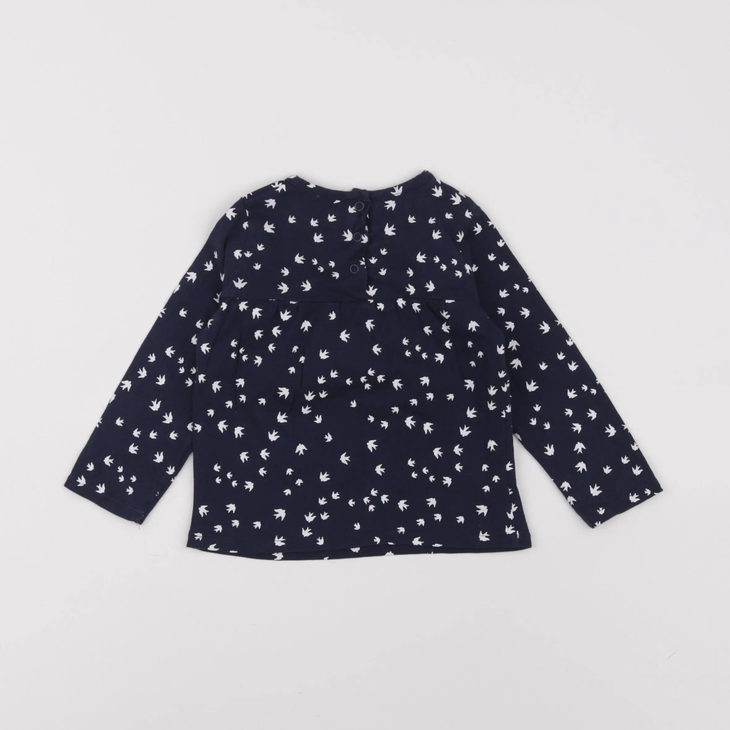 Vertbaudet - tee-shirt bleu - 12 mois
