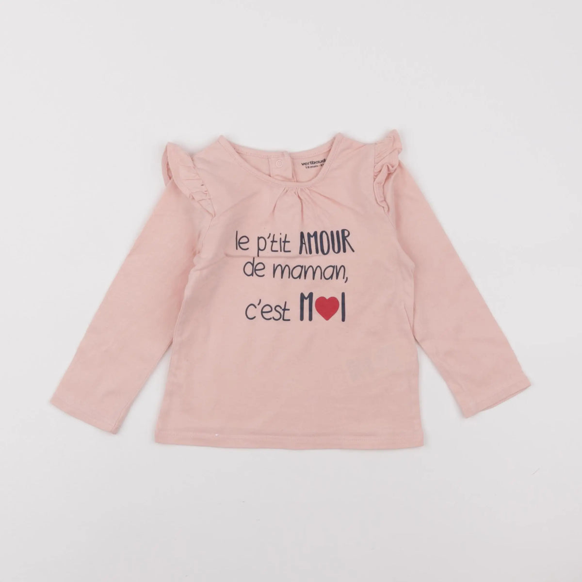 Vertbaudet - tee-shirt rose - 18 mois