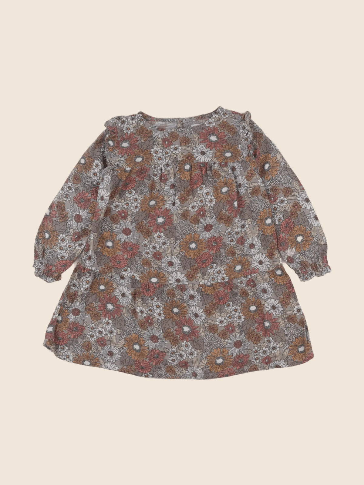 Vertbaudet - robe vert, orange - 3 ans