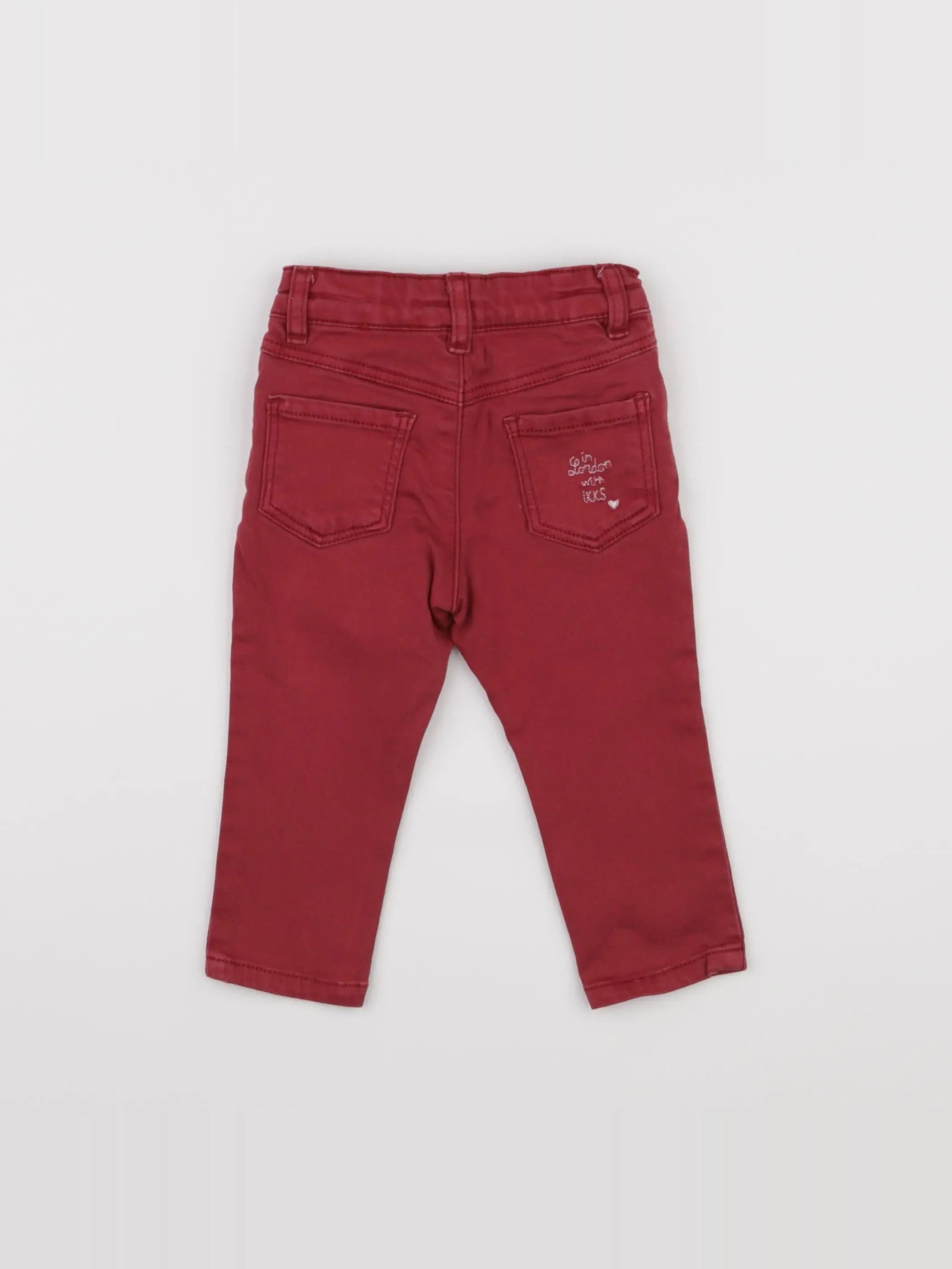 IKKS - jean rouge - 6 mois