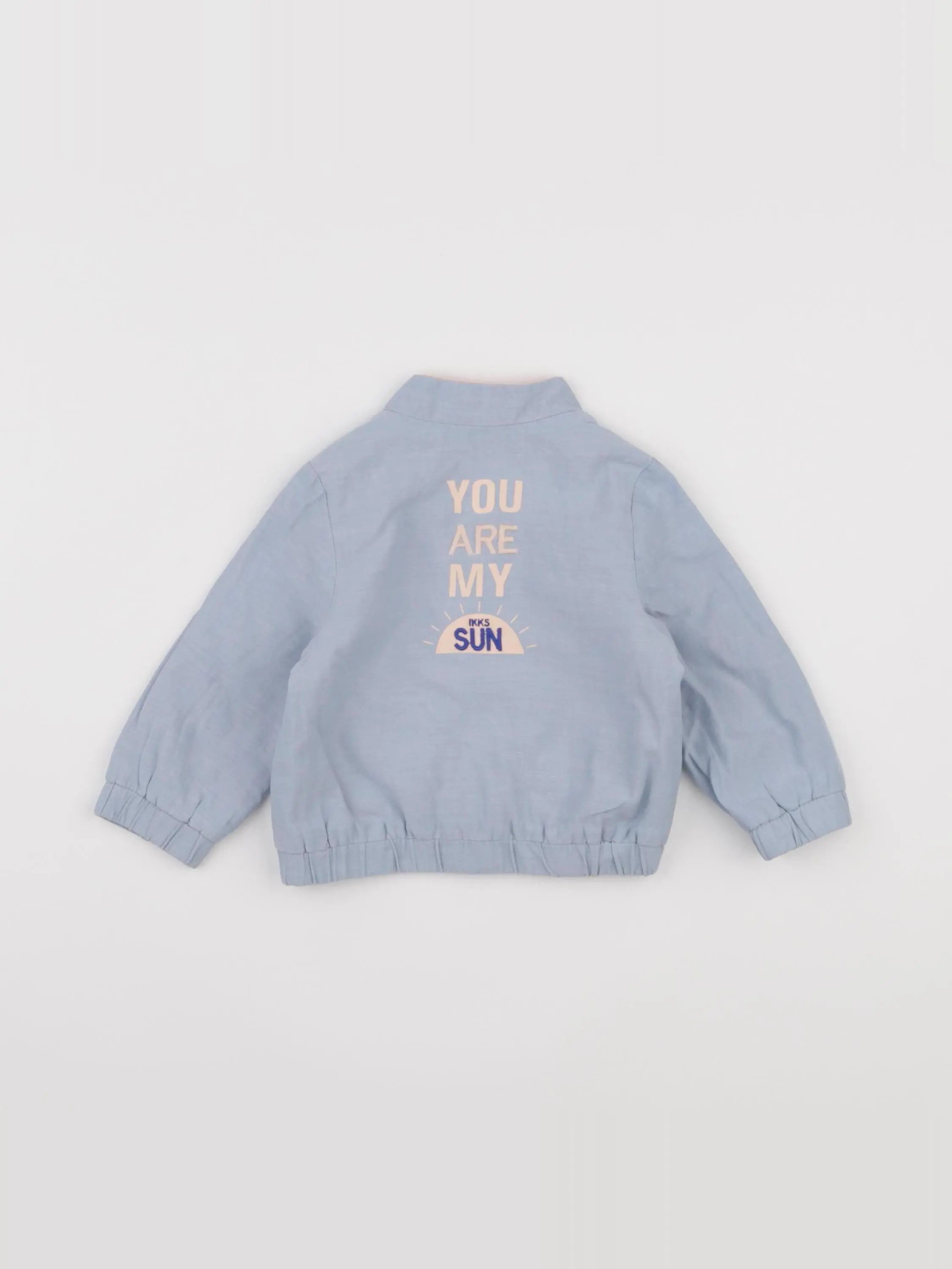 IKKS - veste réversible bleu - 6 mois
