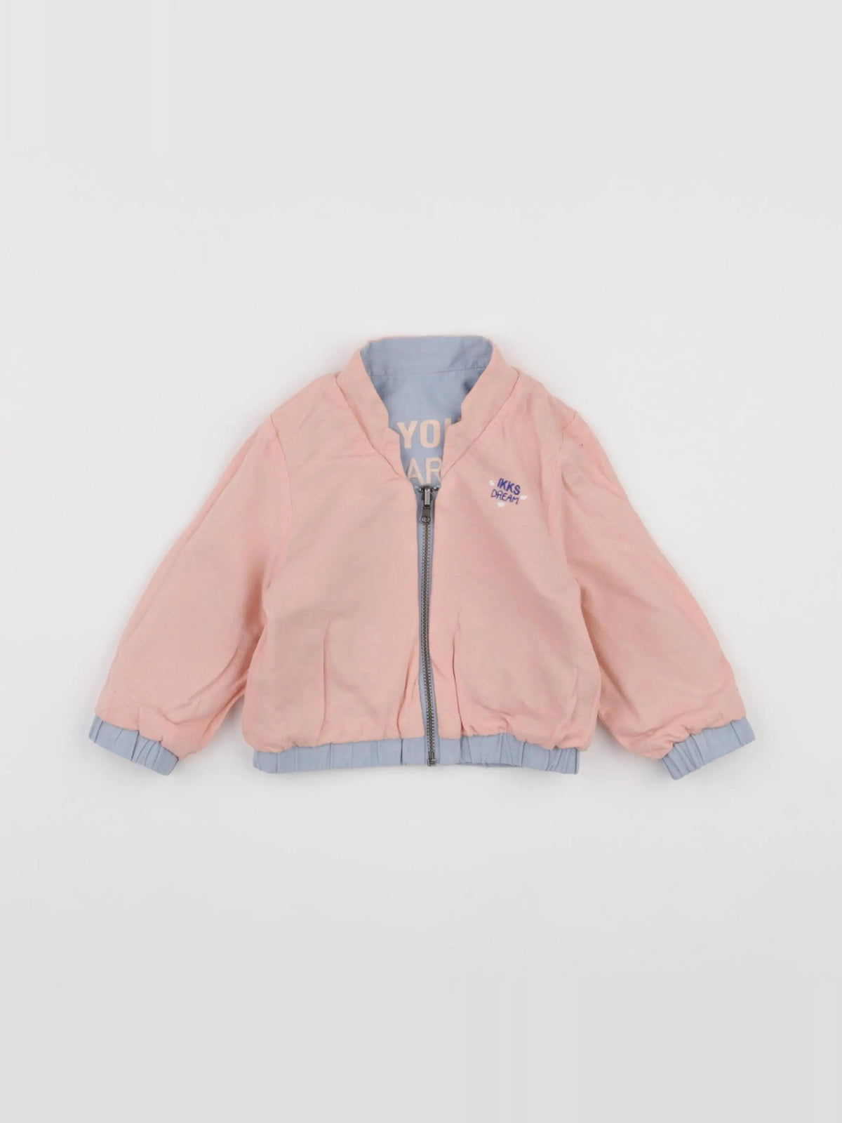 IKKS - veste réversible bleu - 6 mois