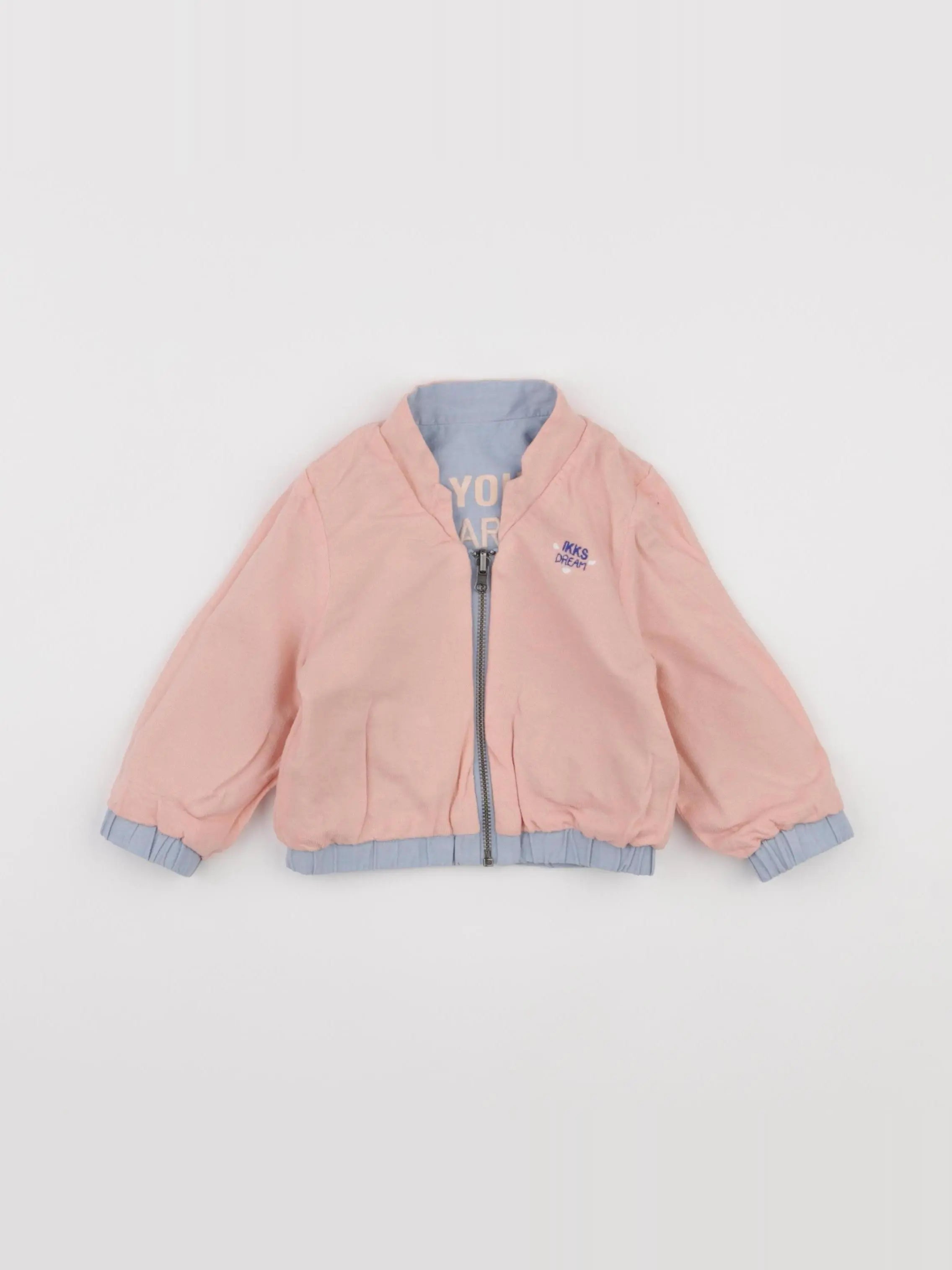 IKKS - veste réversible bleu - 6 mois