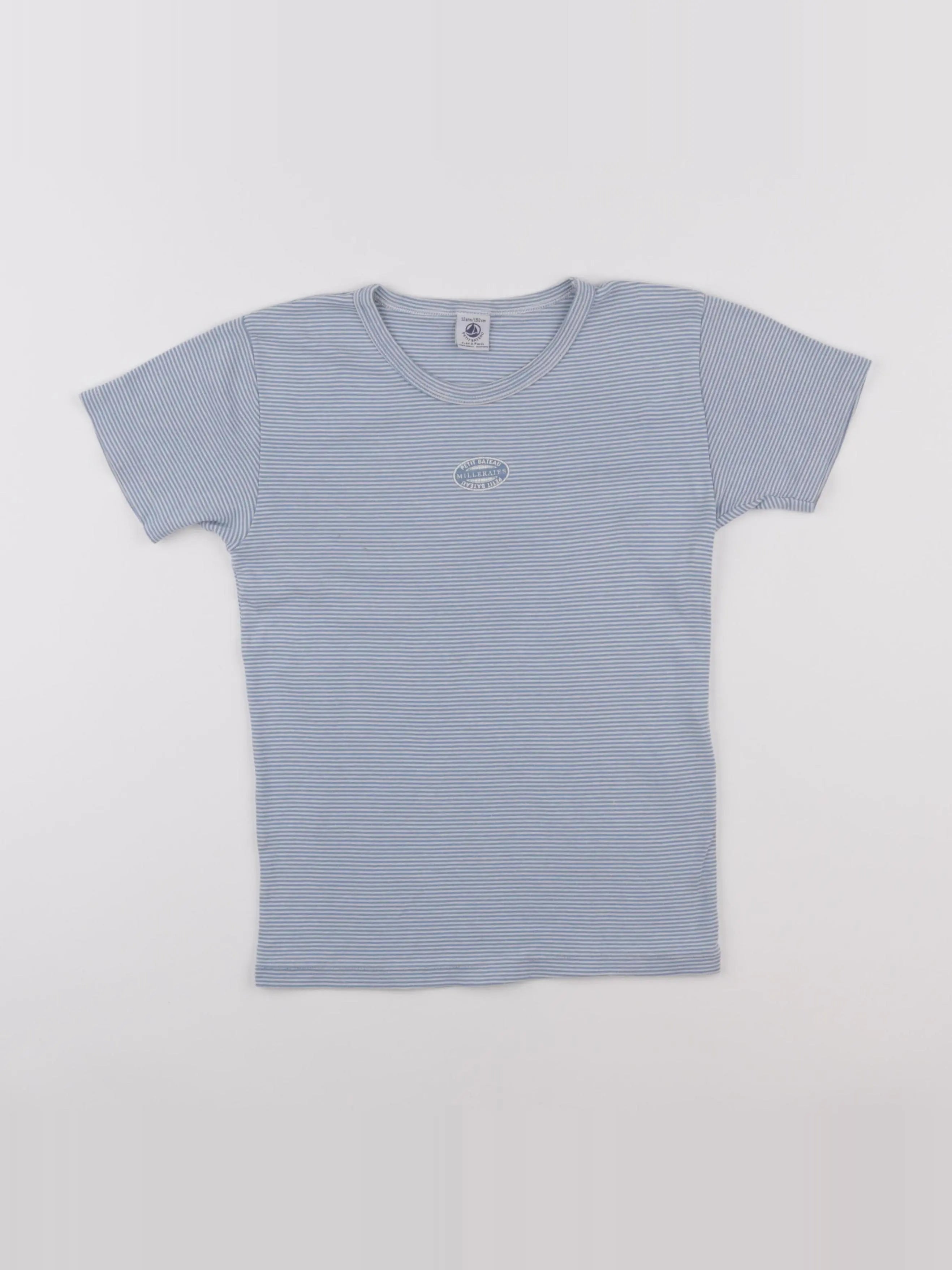 Petit Bateau - maillot de corps bleu, blanc - 12 ans