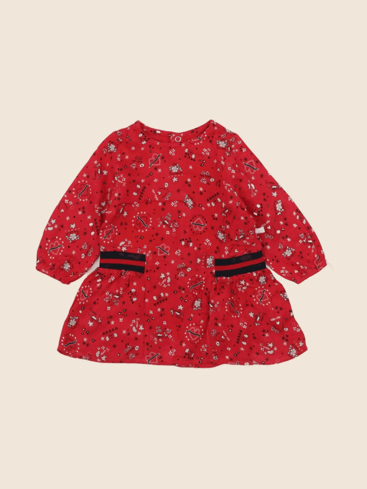 IKKS - robe rouge - 6 mois