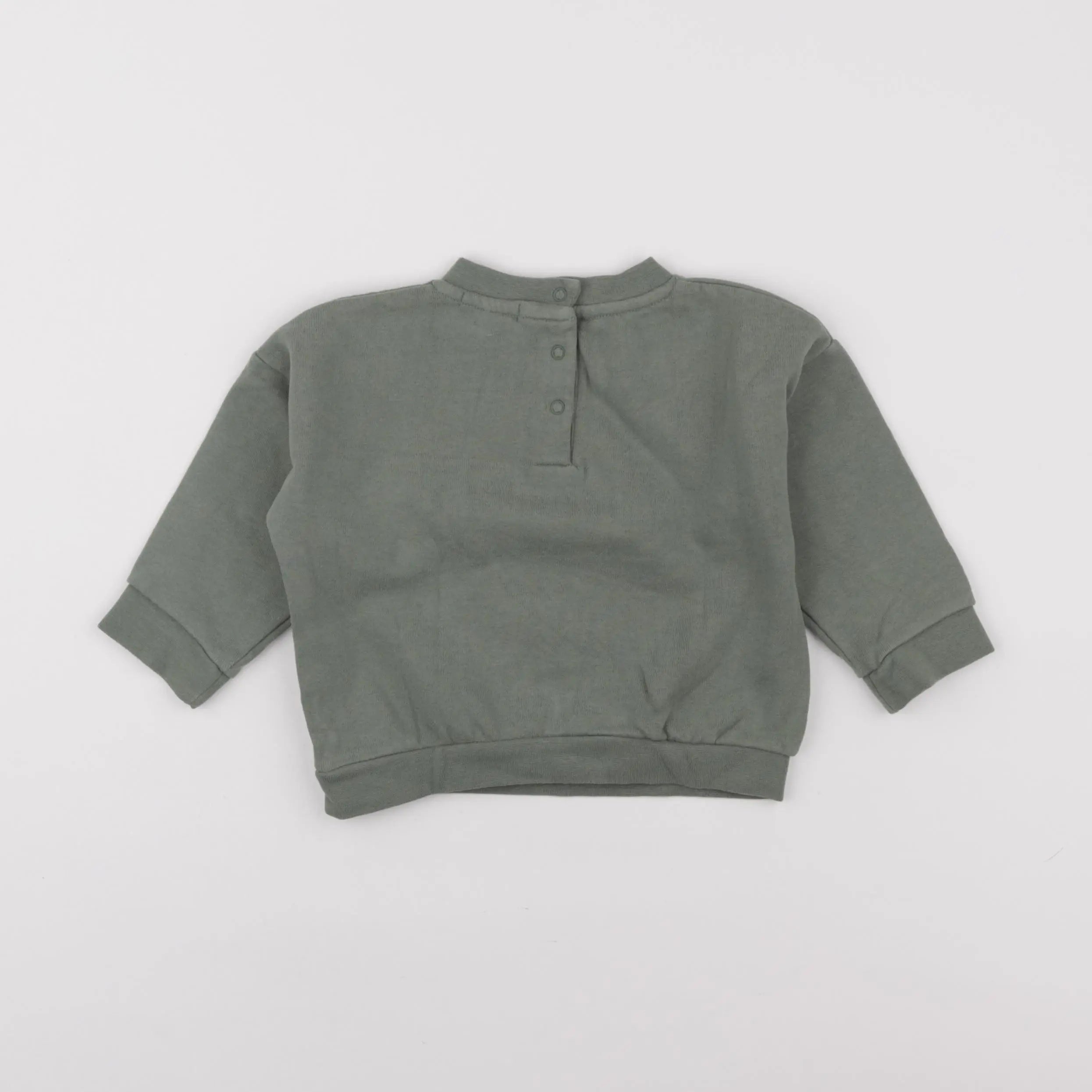 Vertbaudet - sweat vert - 18 mois