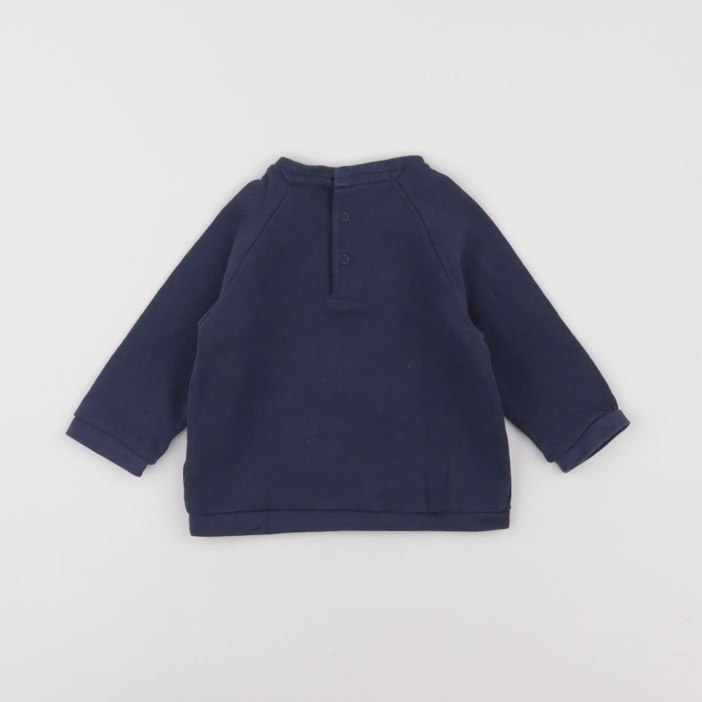 Vertbaudet - sweat bleu - 12 mois