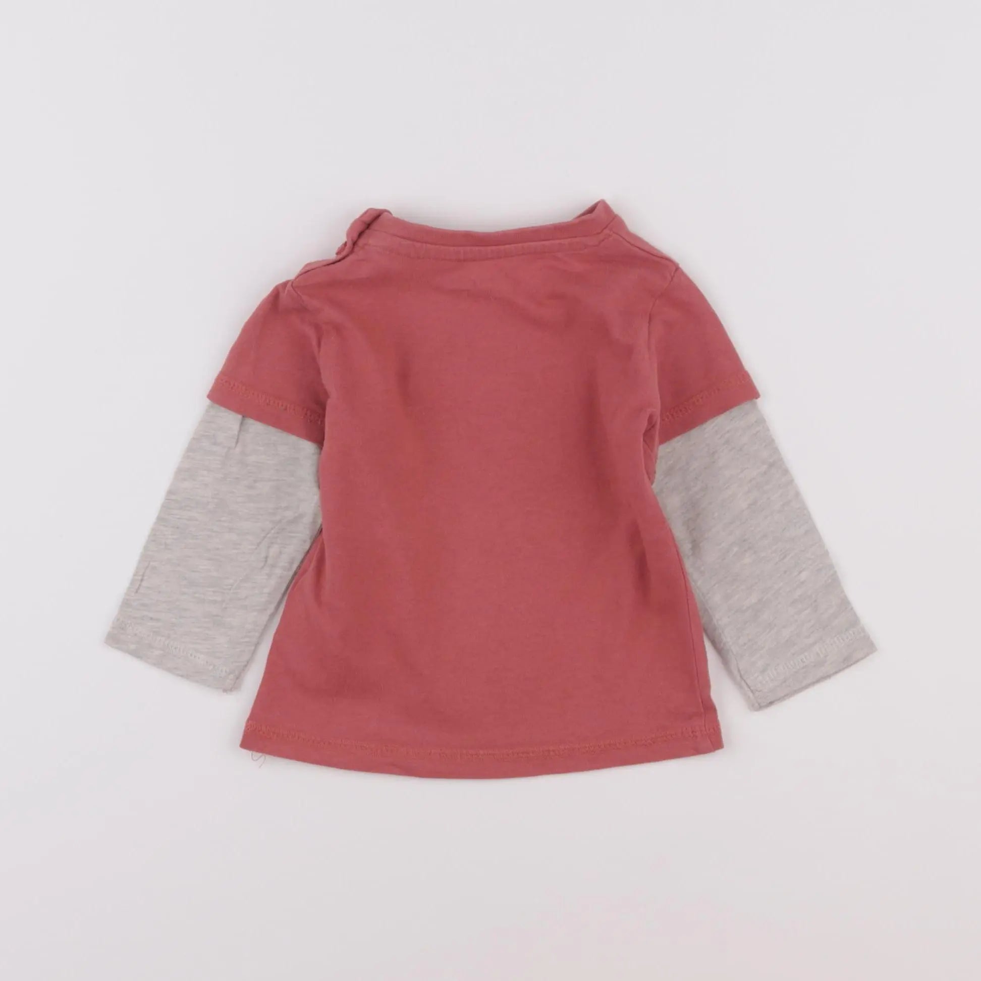 Vertbaudet - tee-shirt rouge - 6 mois