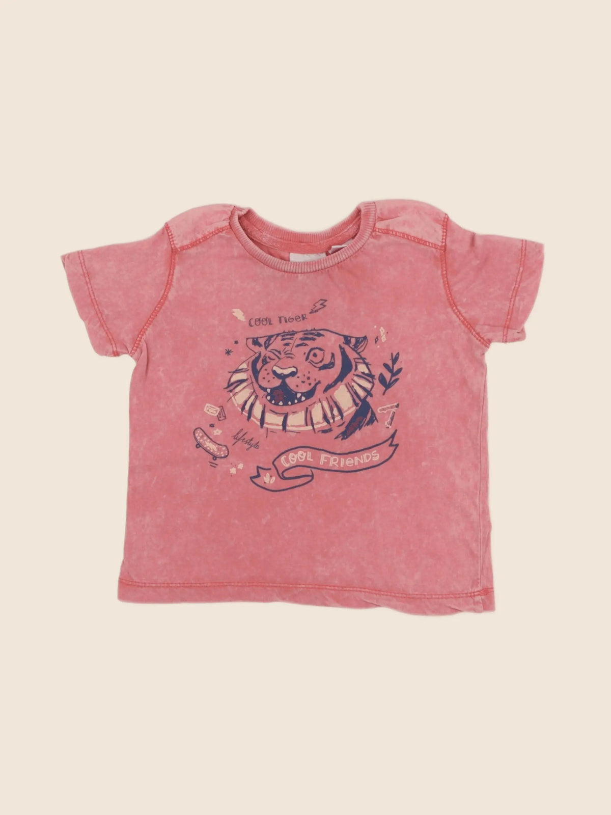 Zara - tee-shirt rose - 6/9 mois