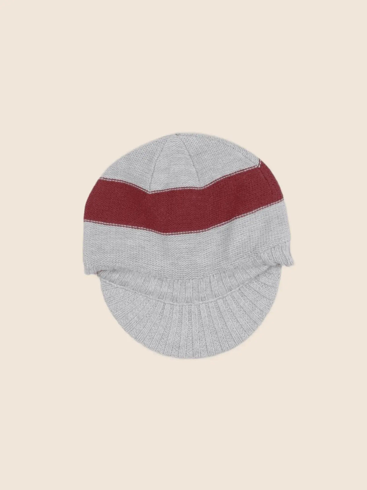 Vertbaudet - bonnet gris, rouge - 24/36 mois
