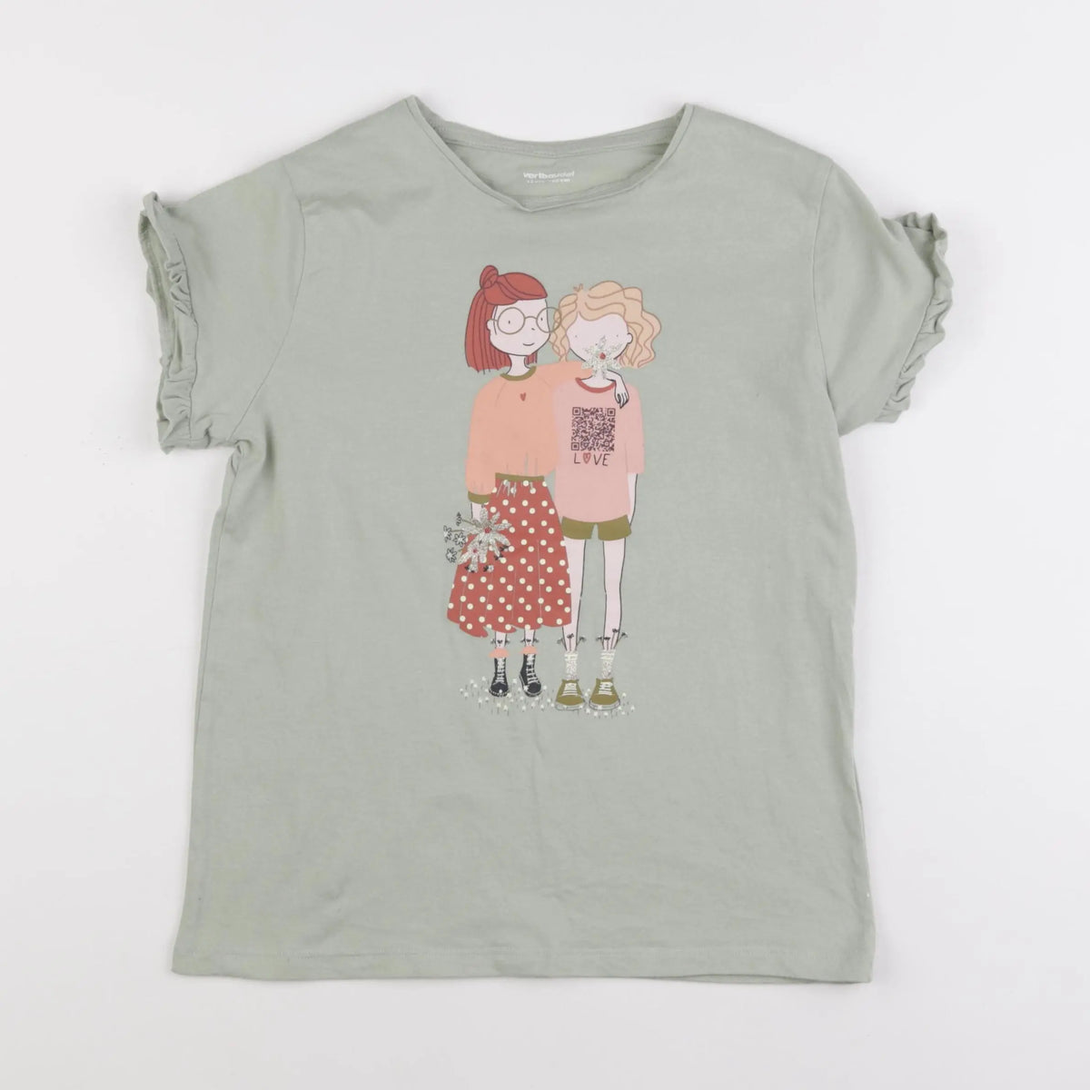 Vertbaudet - tee-shirt vert - 12 ans