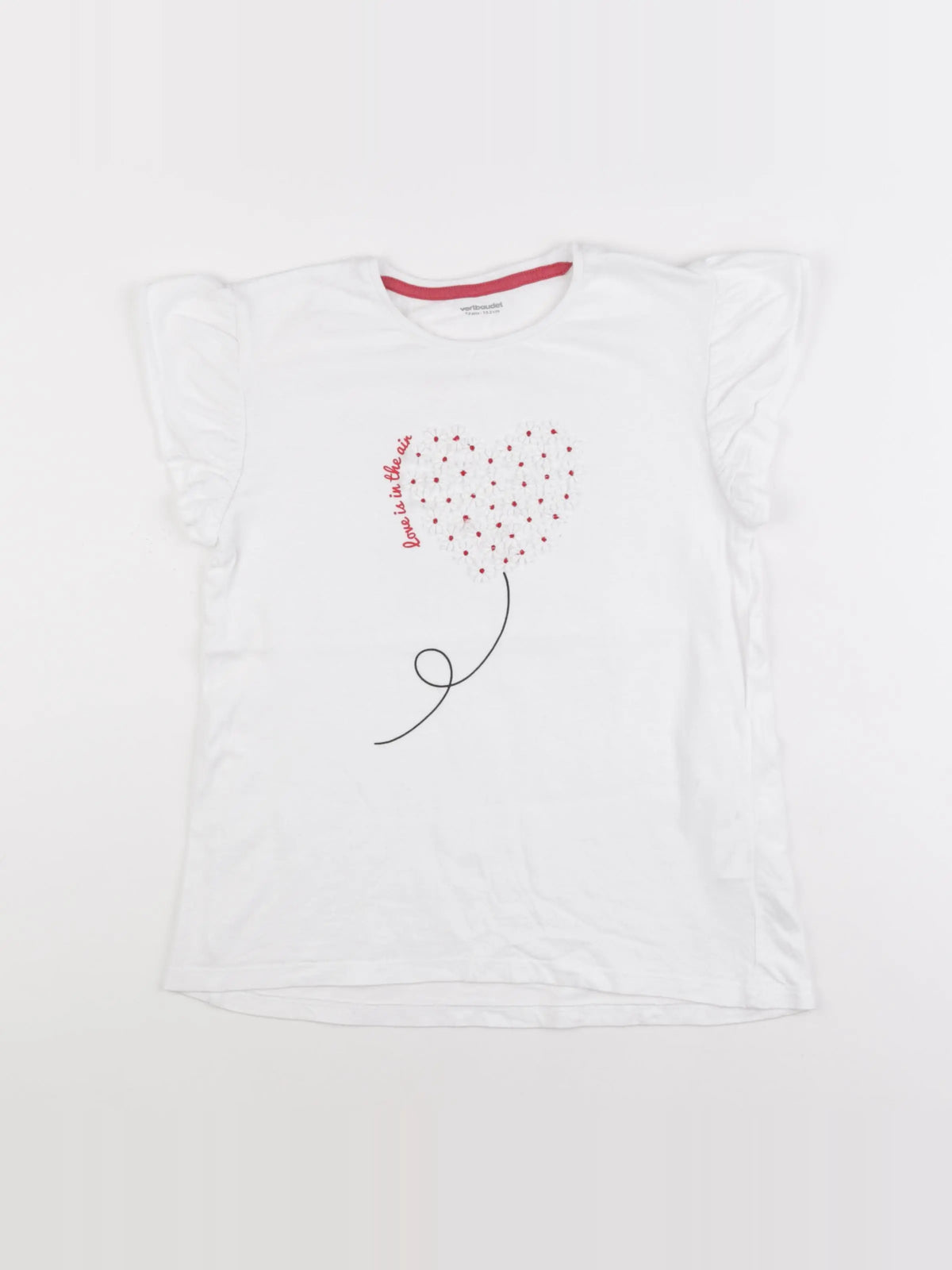 Vertbaudet - tee-shirt blanc - 12 ans
