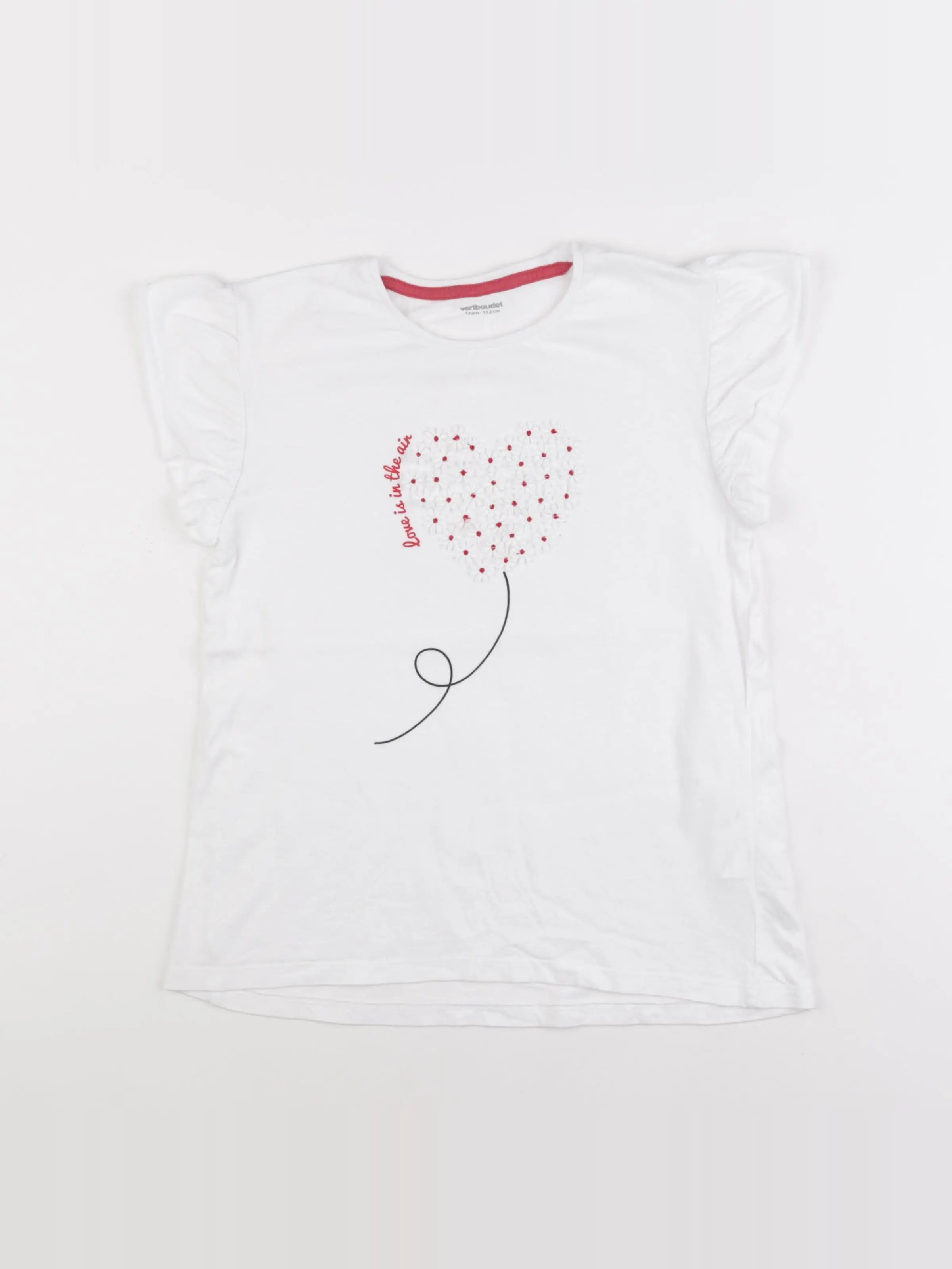 Vertbaudet - tee-shirt blanc - 12 ans