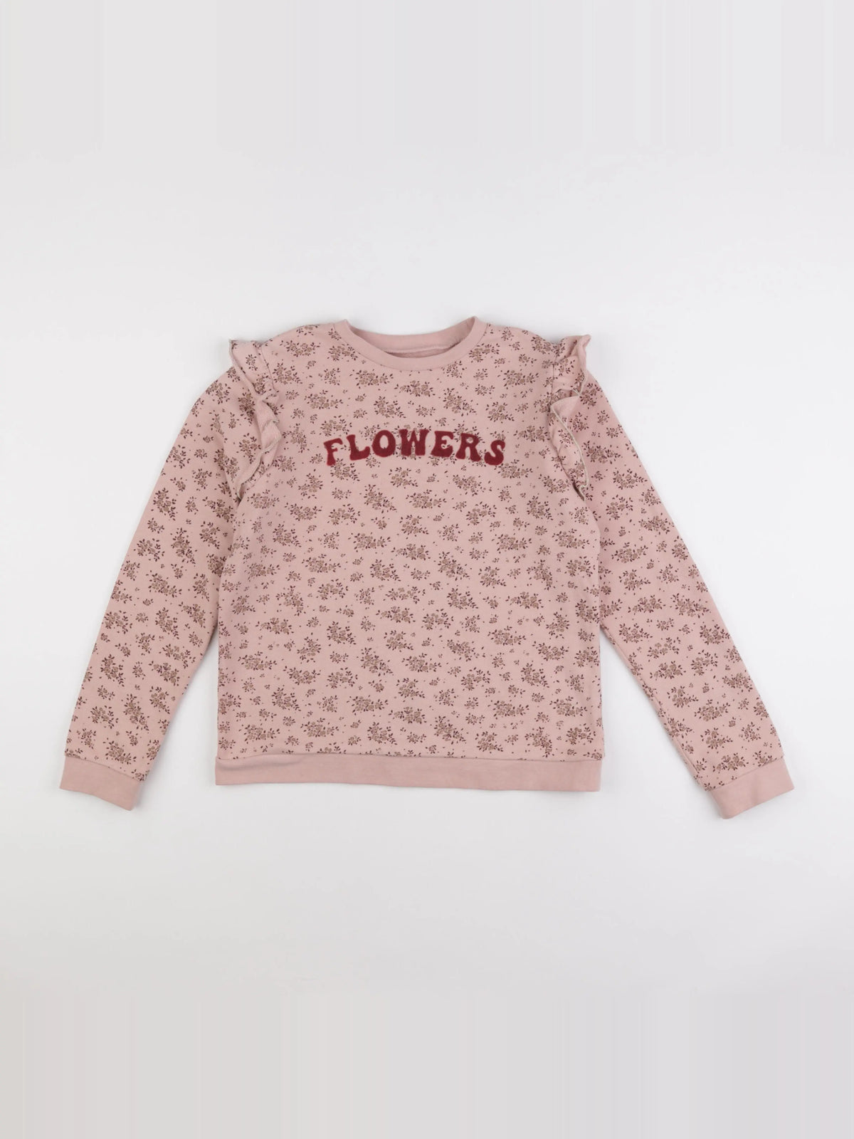 Vertbaudet - sweat rose - 12 ans