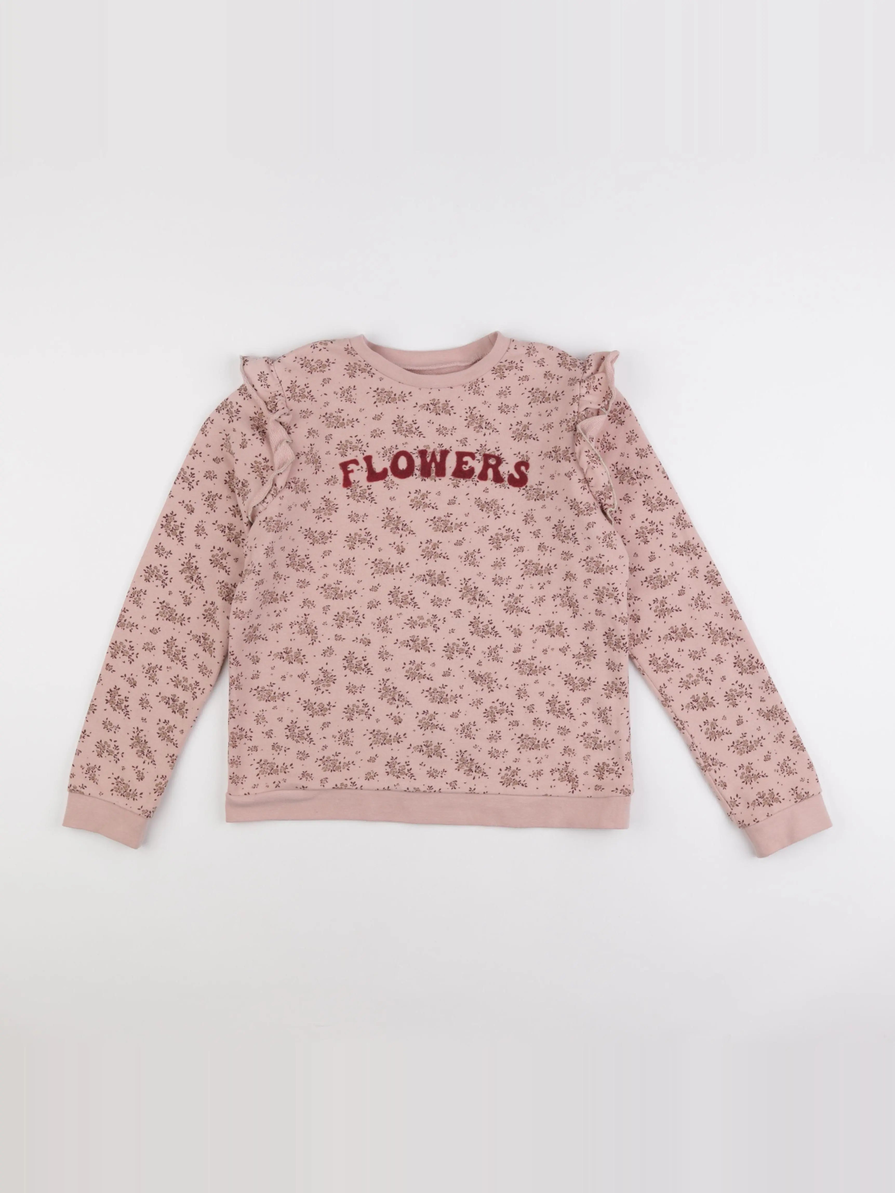 Vertbaudet - sweat rose - 12 ans
